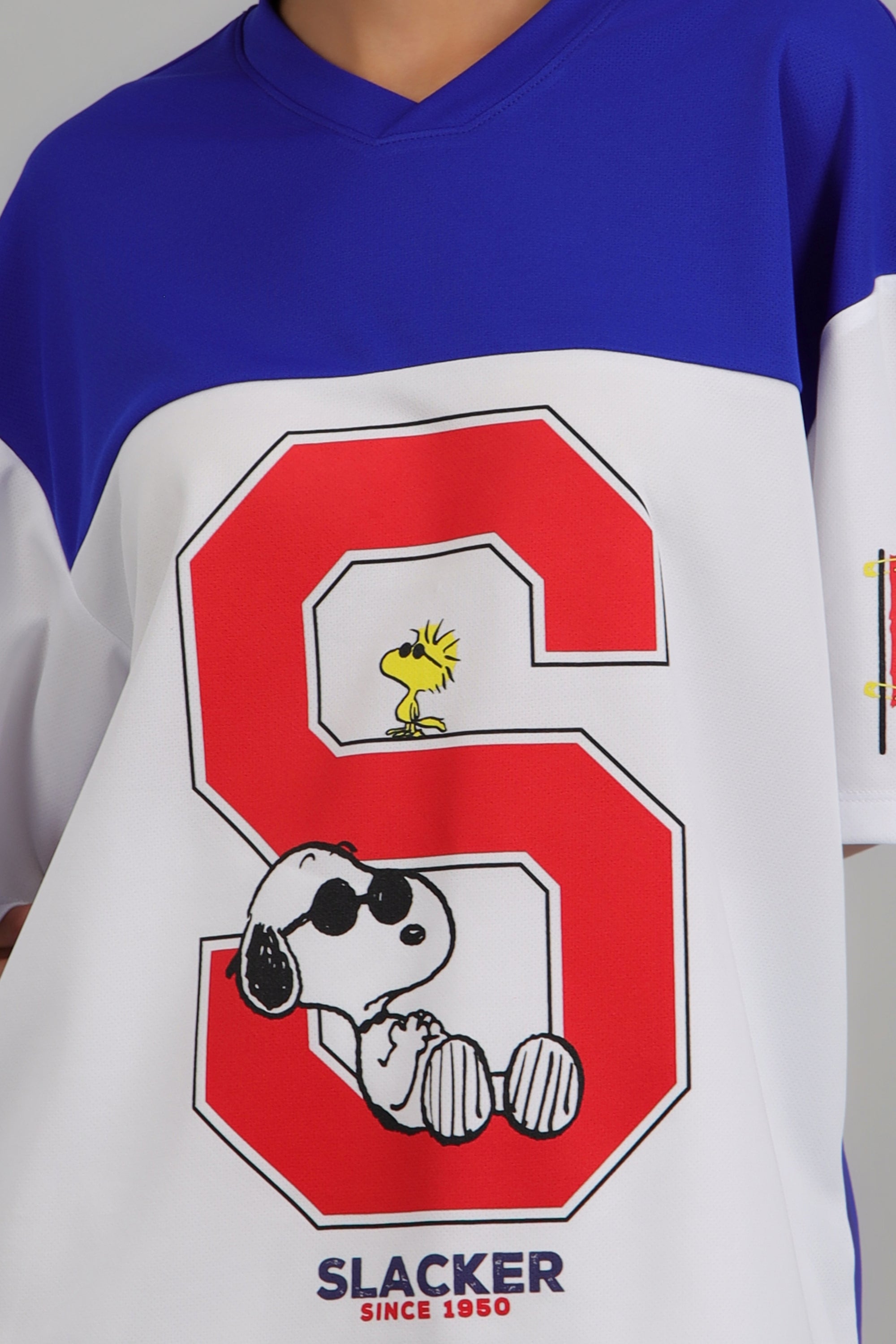 Playera deportiva Snoopy Contraste AZUL COMBO