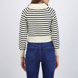 Cardigan rayas con cierre