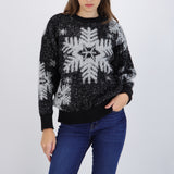 Sueter navideño copos de nieve con lurex