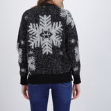 Sueter navideño copos de nieve con lurex