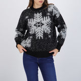 Sueter navideño copos de nieve con lurex