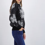 Sueter navideño copos de nieve con lurex