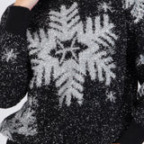 Sueter navideño copos de nieve con lurex