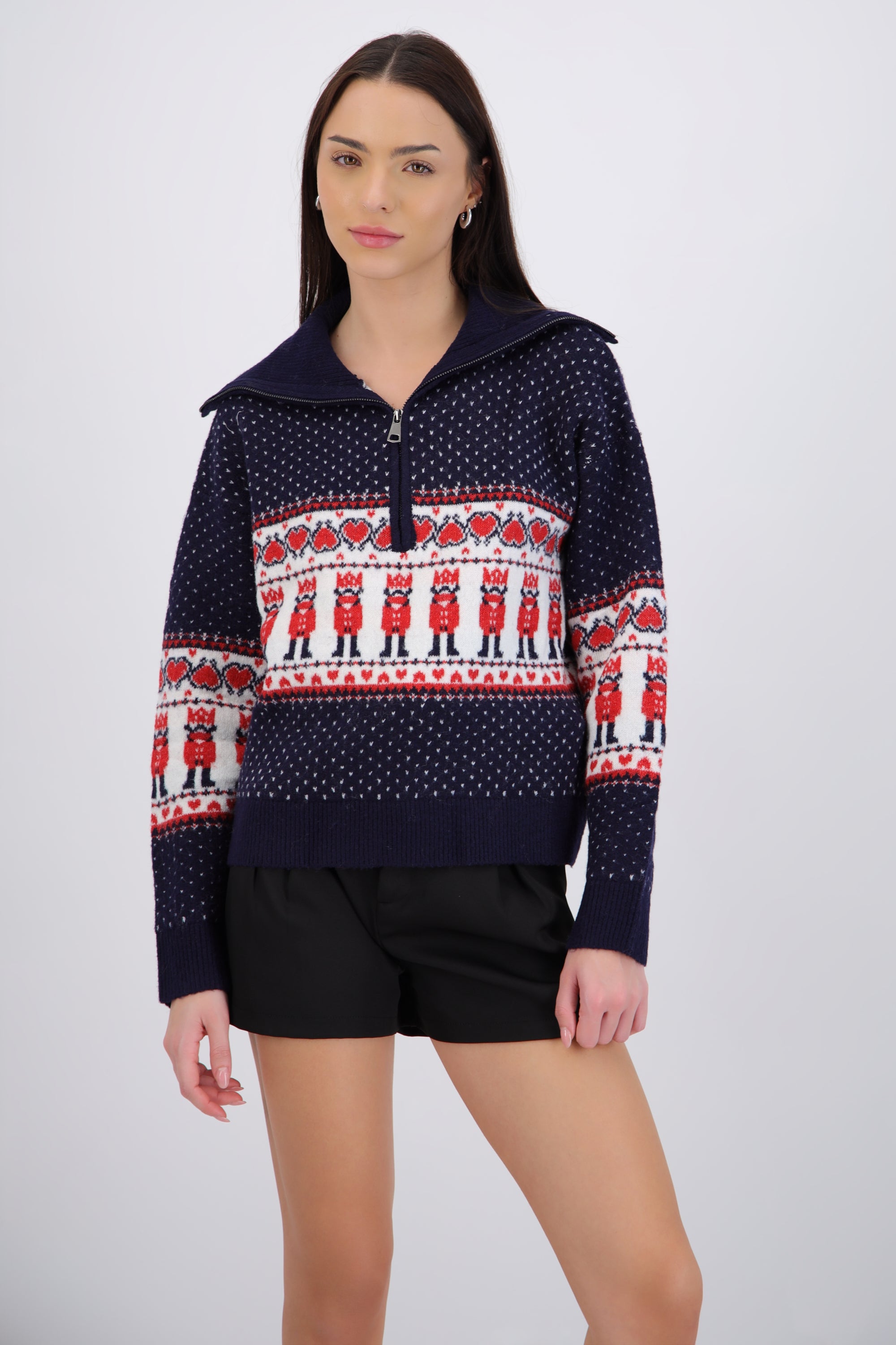 Suéter navidad cuello alto