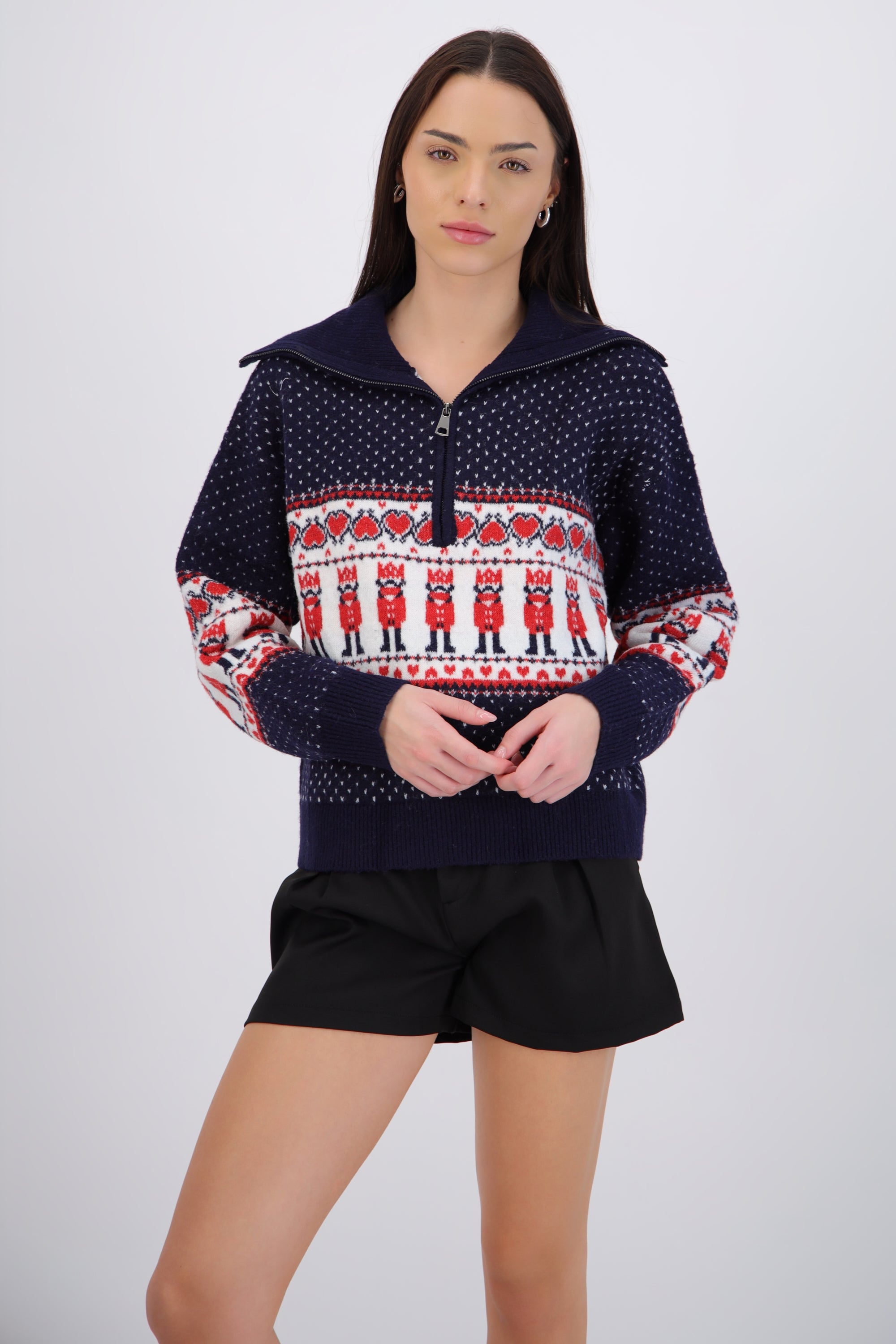 Suéter navidad cuello alto