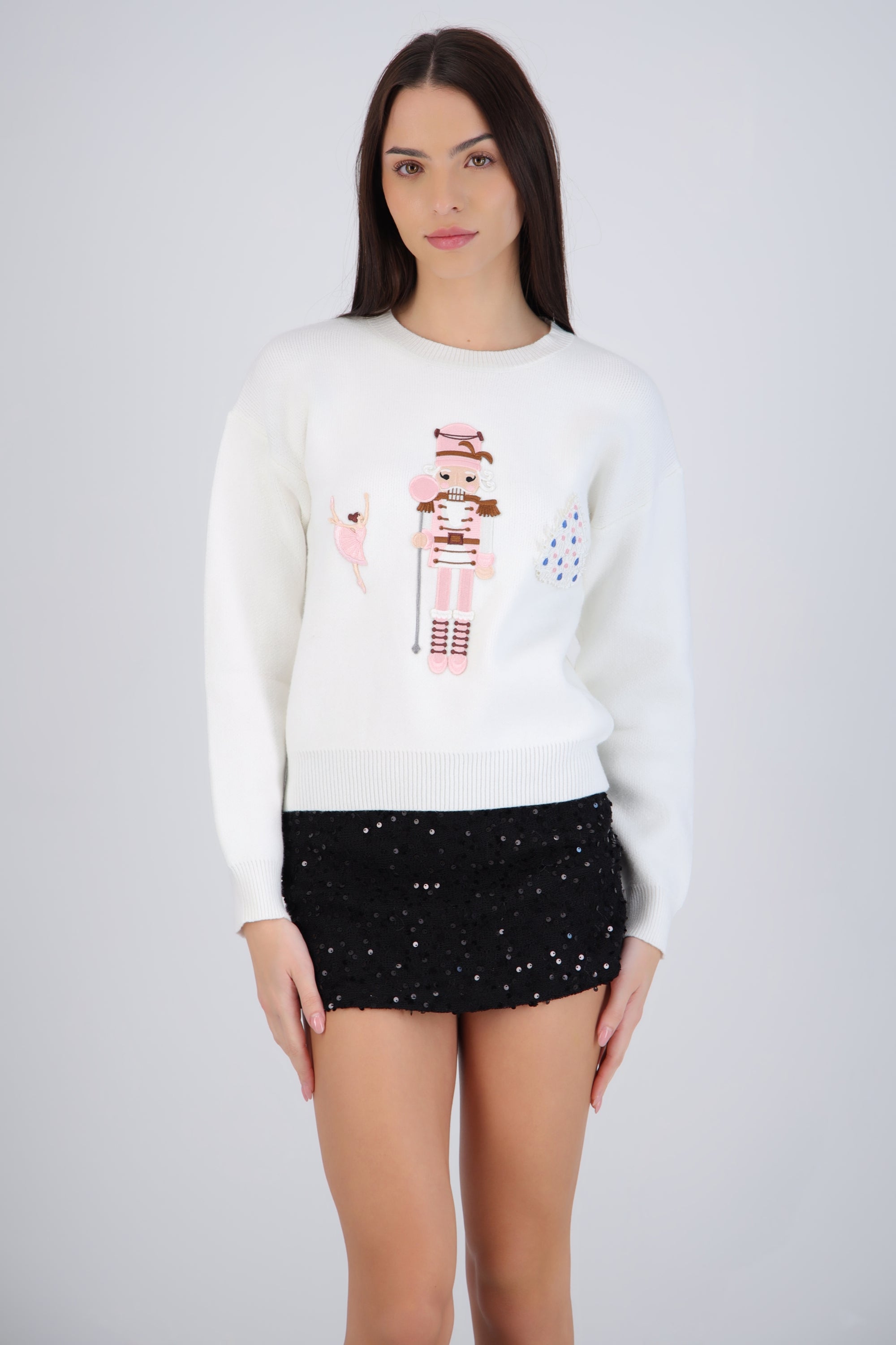Suéter navidad bailarina con cascanueces