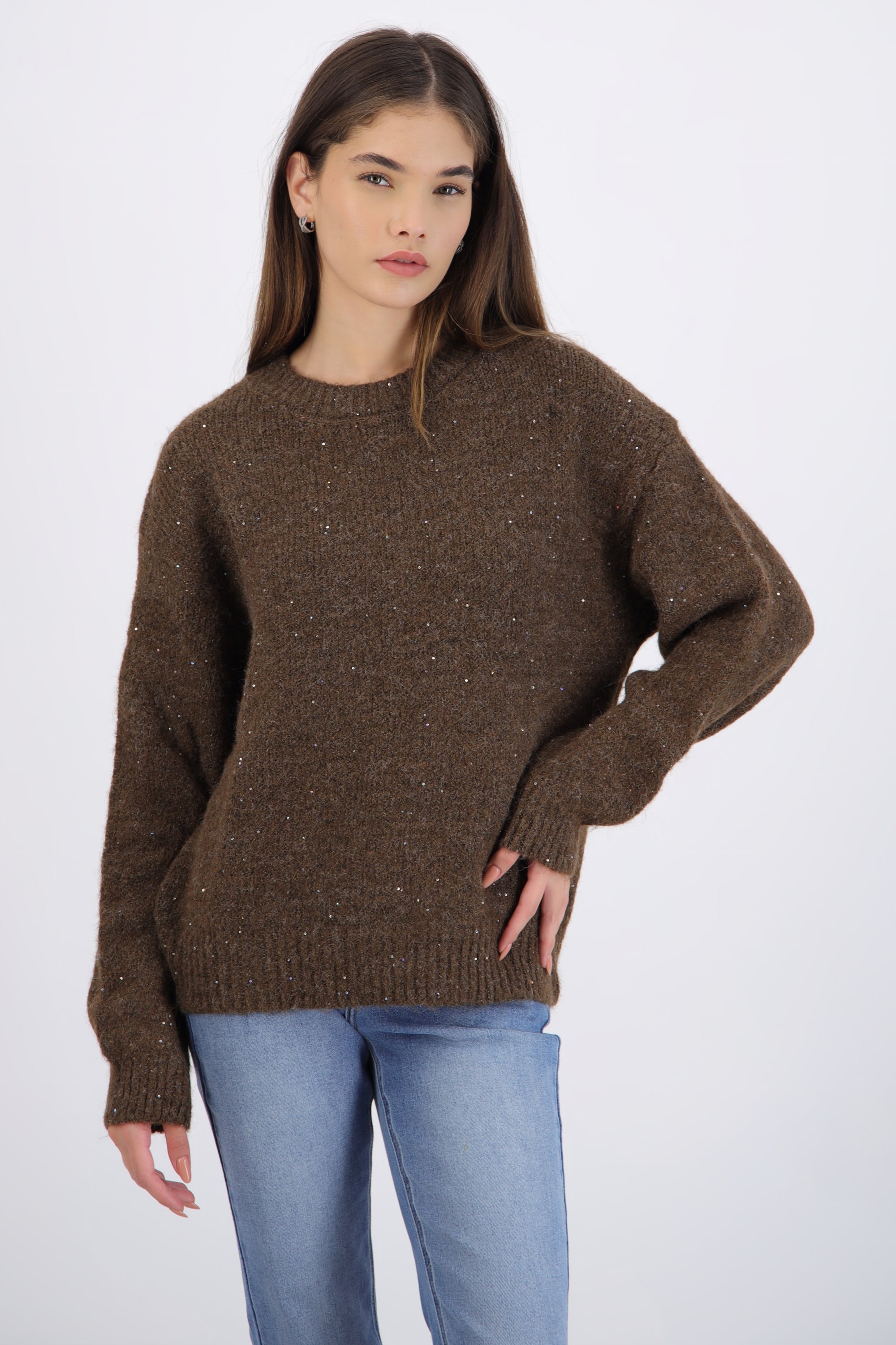Sueter con lurex mezcla con lana