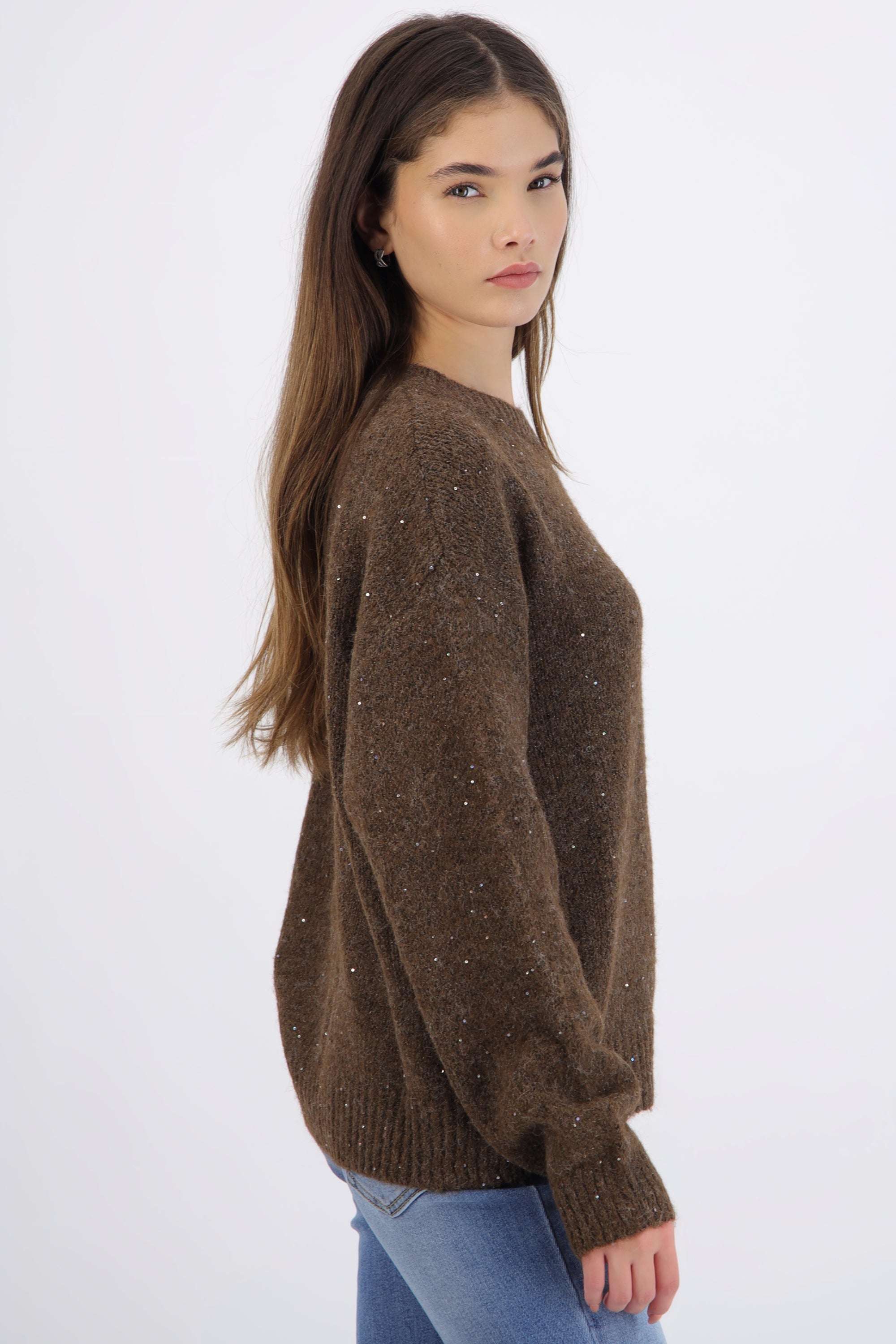 Sueter con lurex mezcla con lana