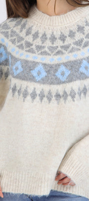 Suéter nordico con lana