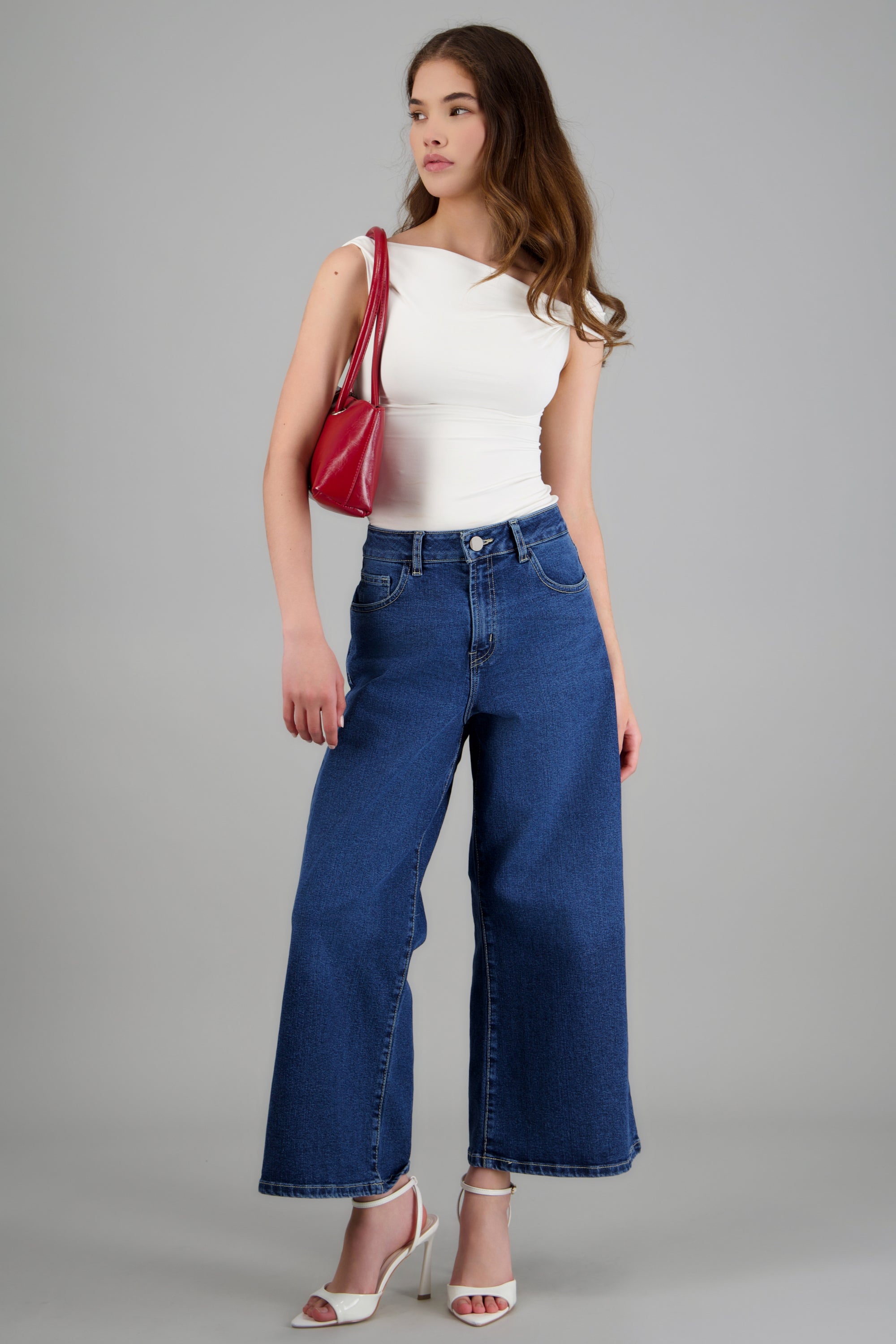 Jeans cropped stretch MEDIUM WASH