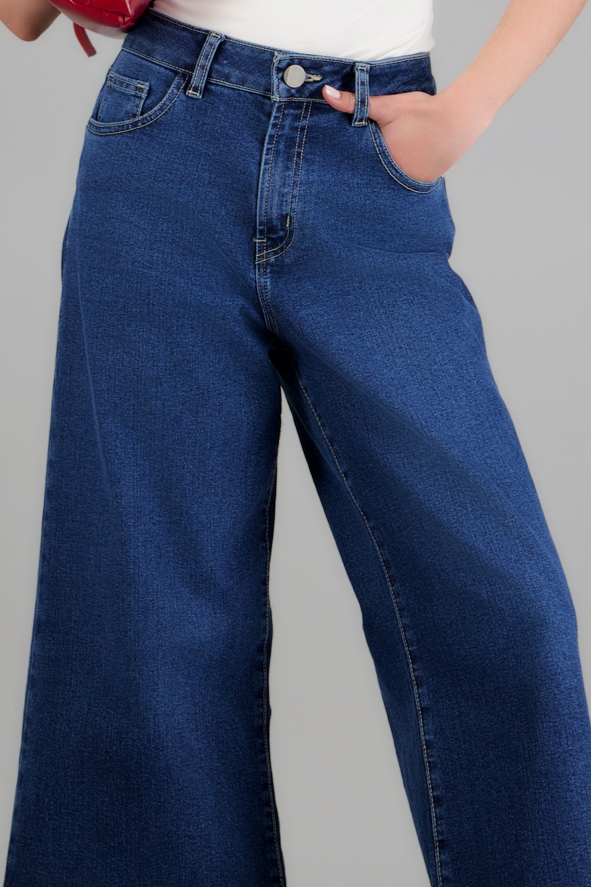 Jeans cropped stretch MEDIUM WASH