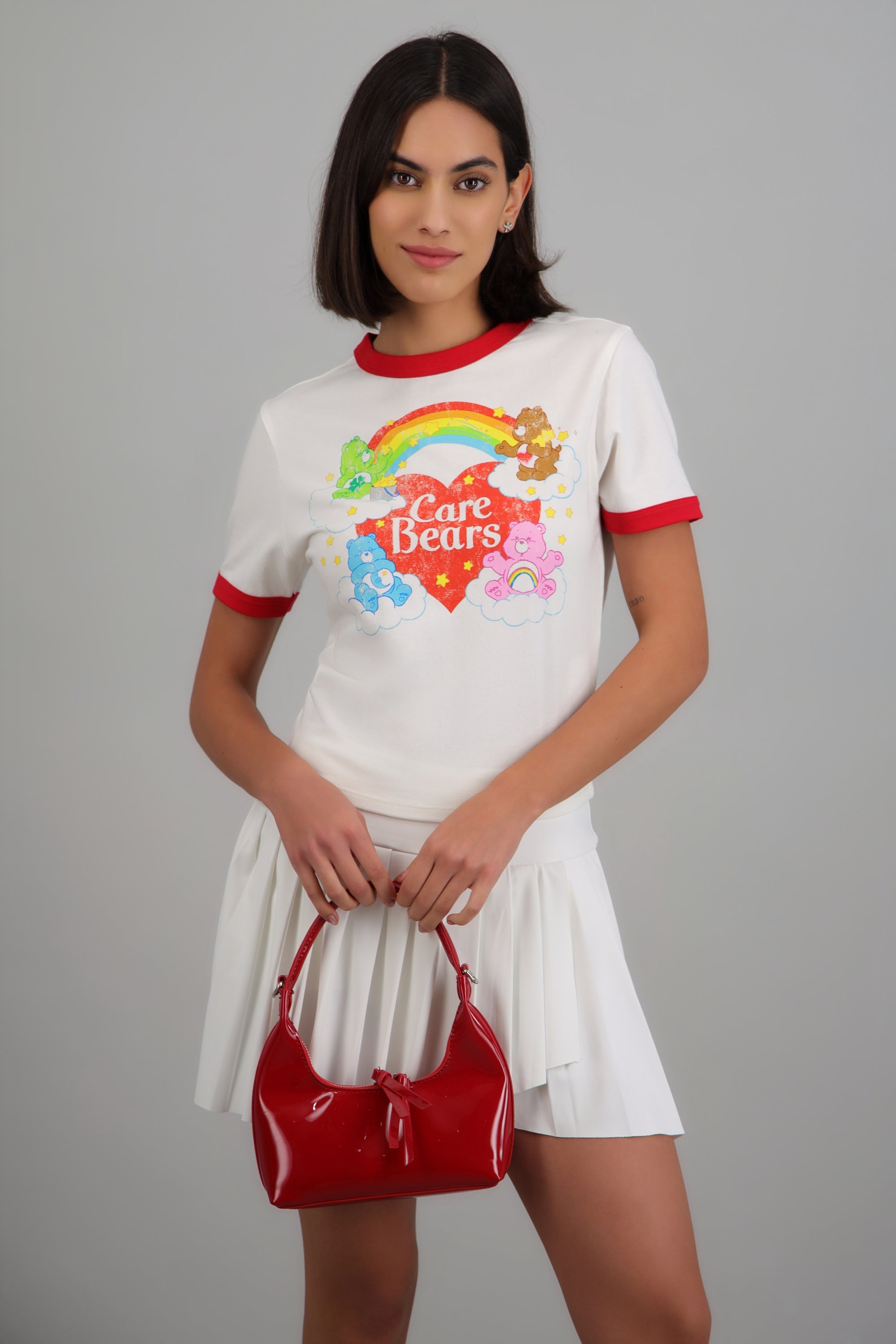 Crop Care bears Contrastes mangas ROJO COMBO