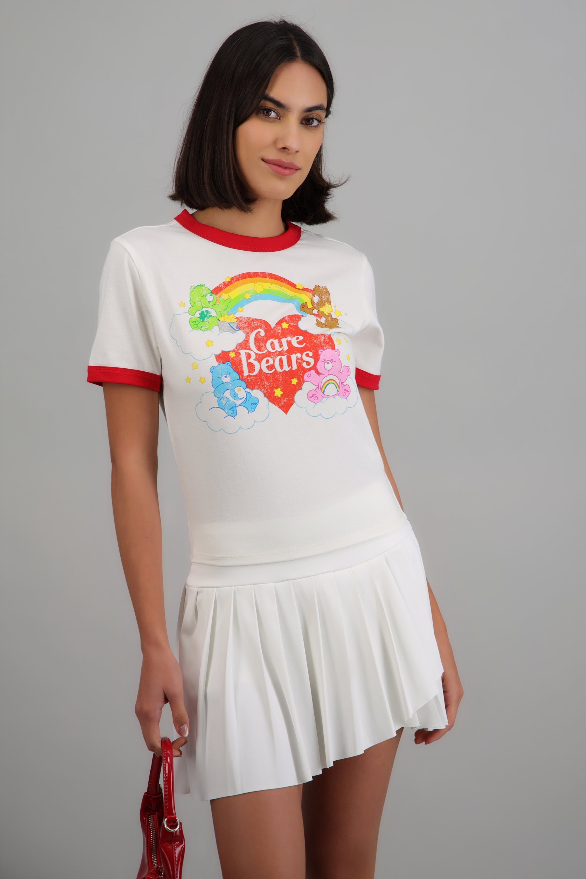 Crop Care bears Contrastes mangas ROJO COMBO