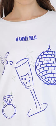 Playera over mamma mia dibujos