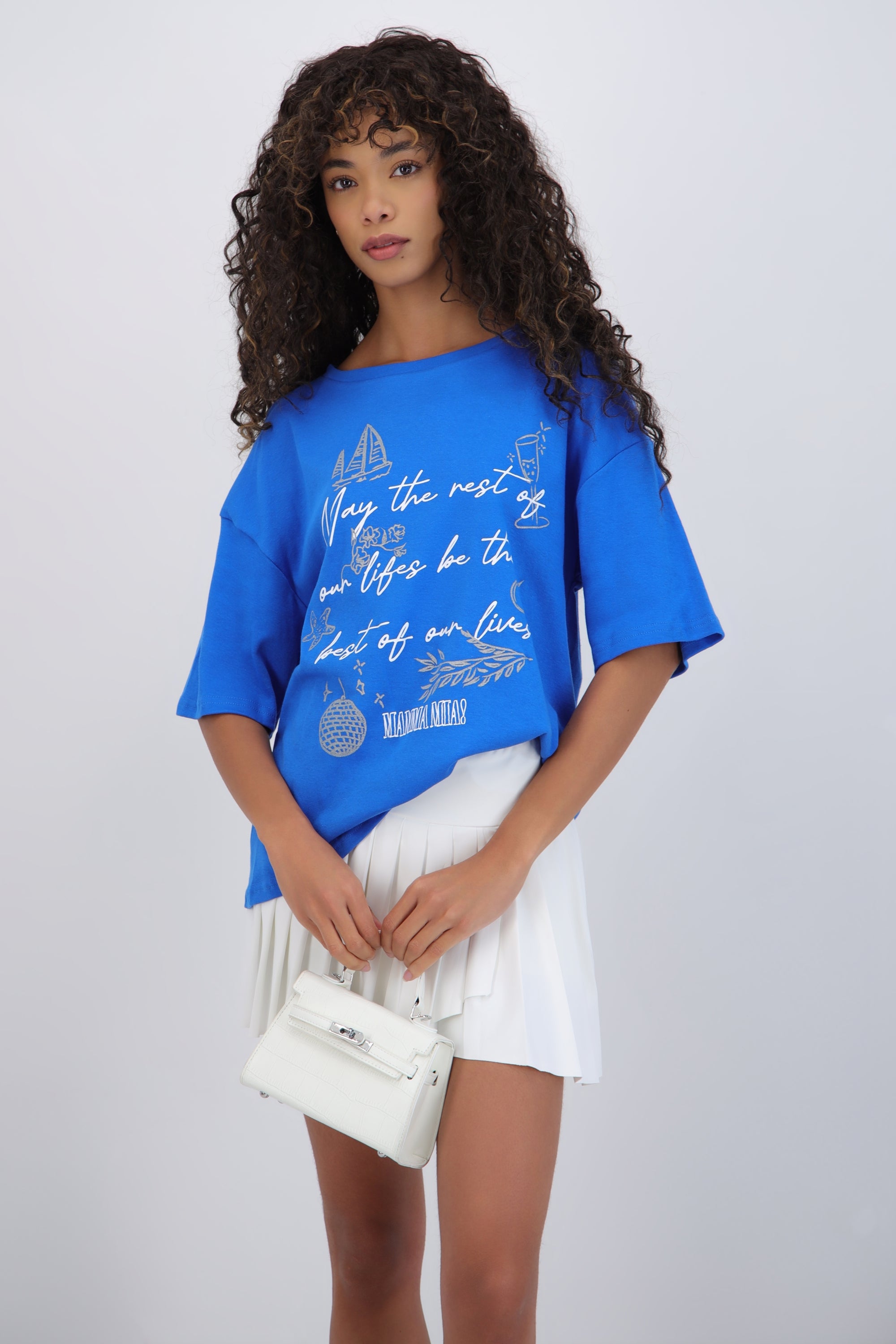 Playera mamma mia letra