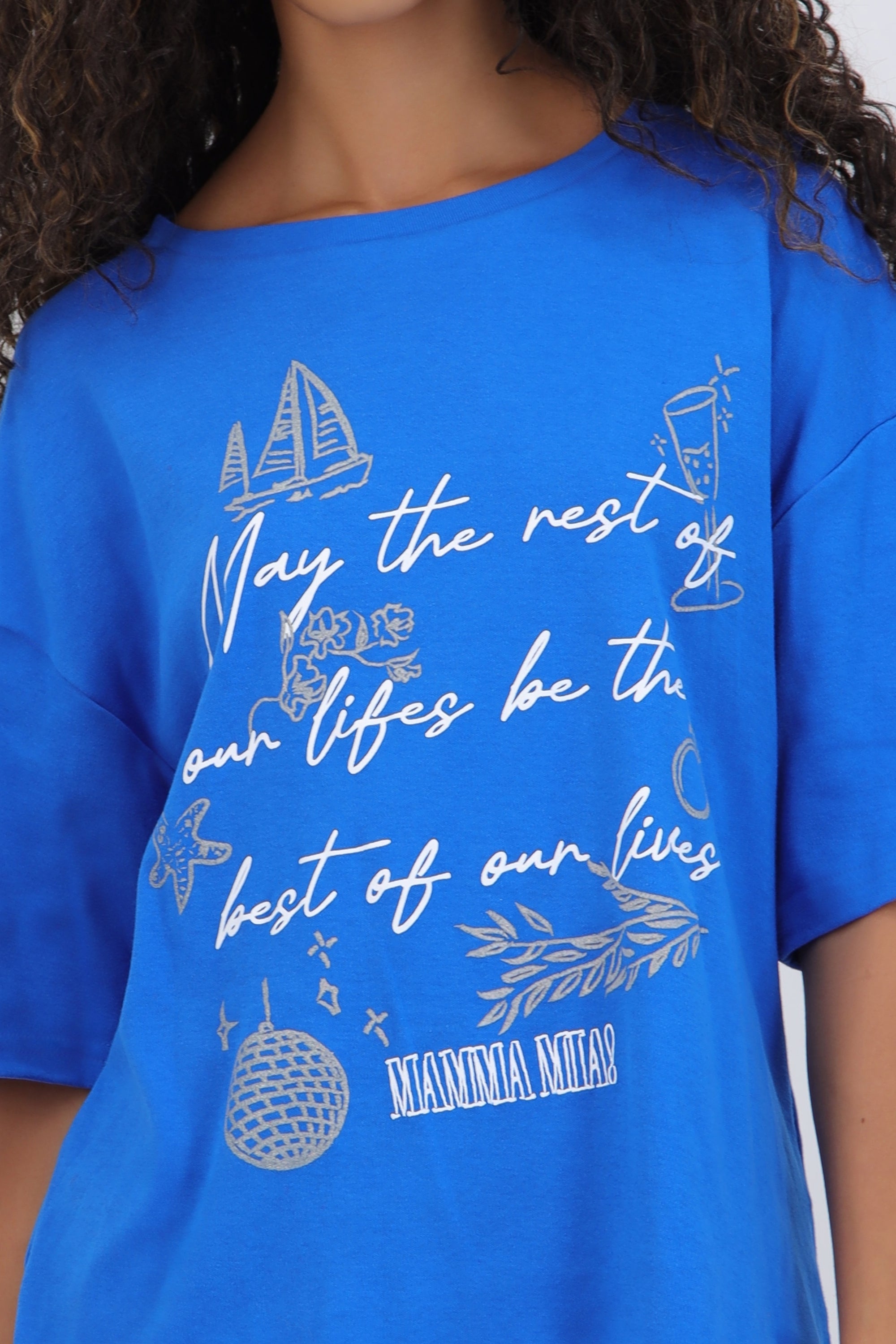 Playera mamma mia letra