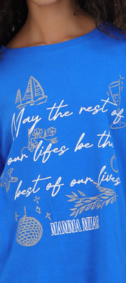 Playera mamma mia letra