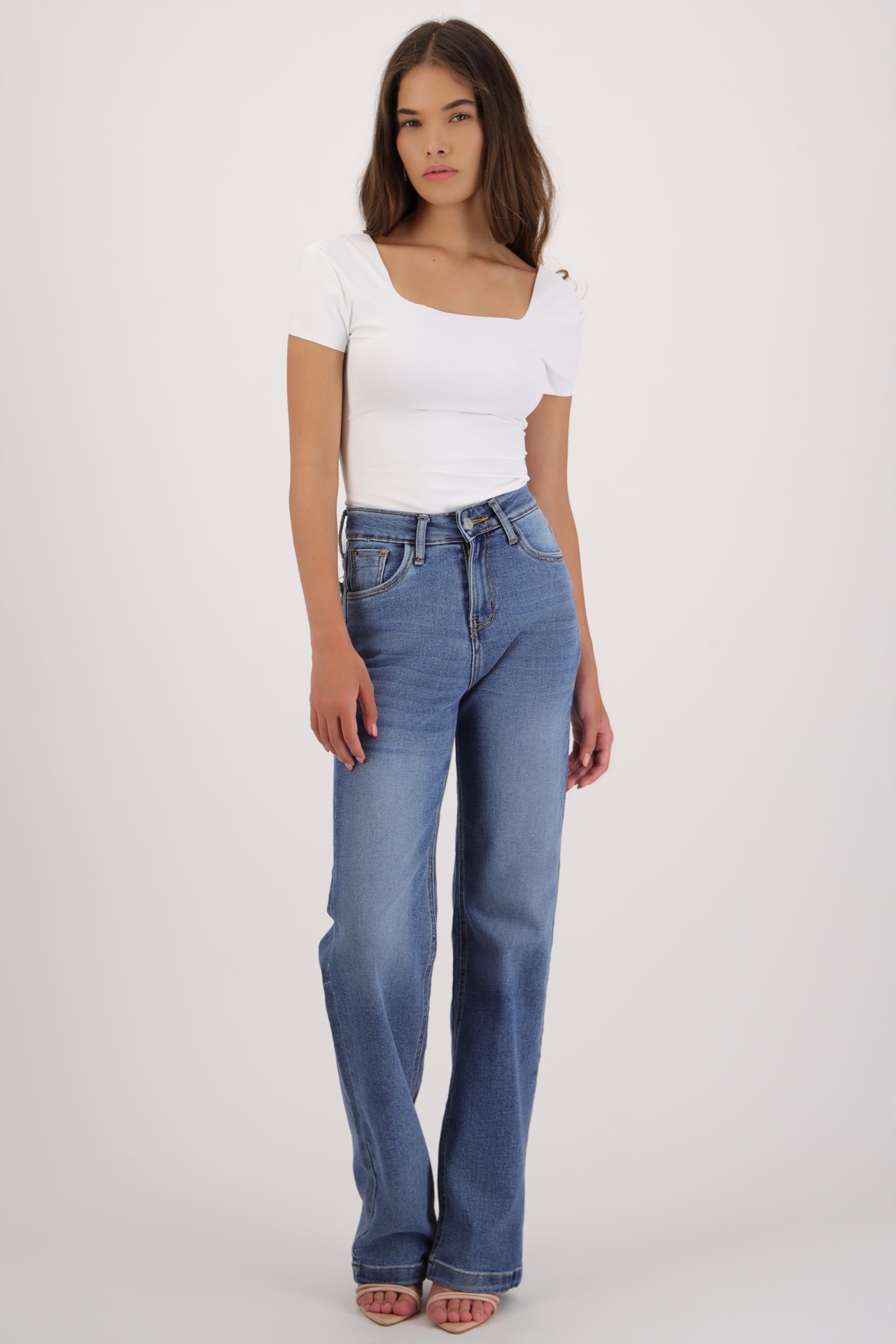 Wide leg jeans degradado MEDIUM WASH