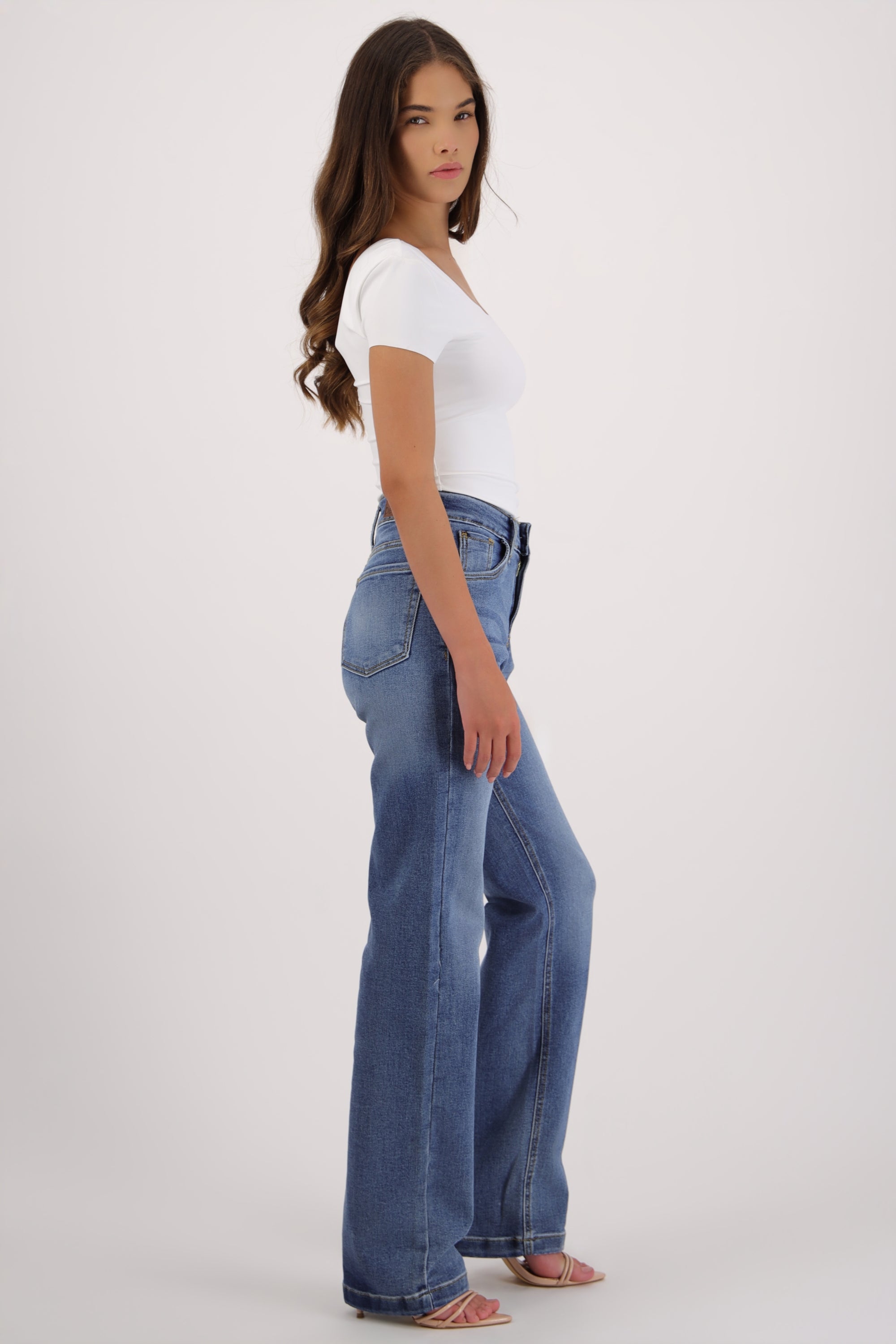 Wide leg jeans degradado MEDIUM WASH