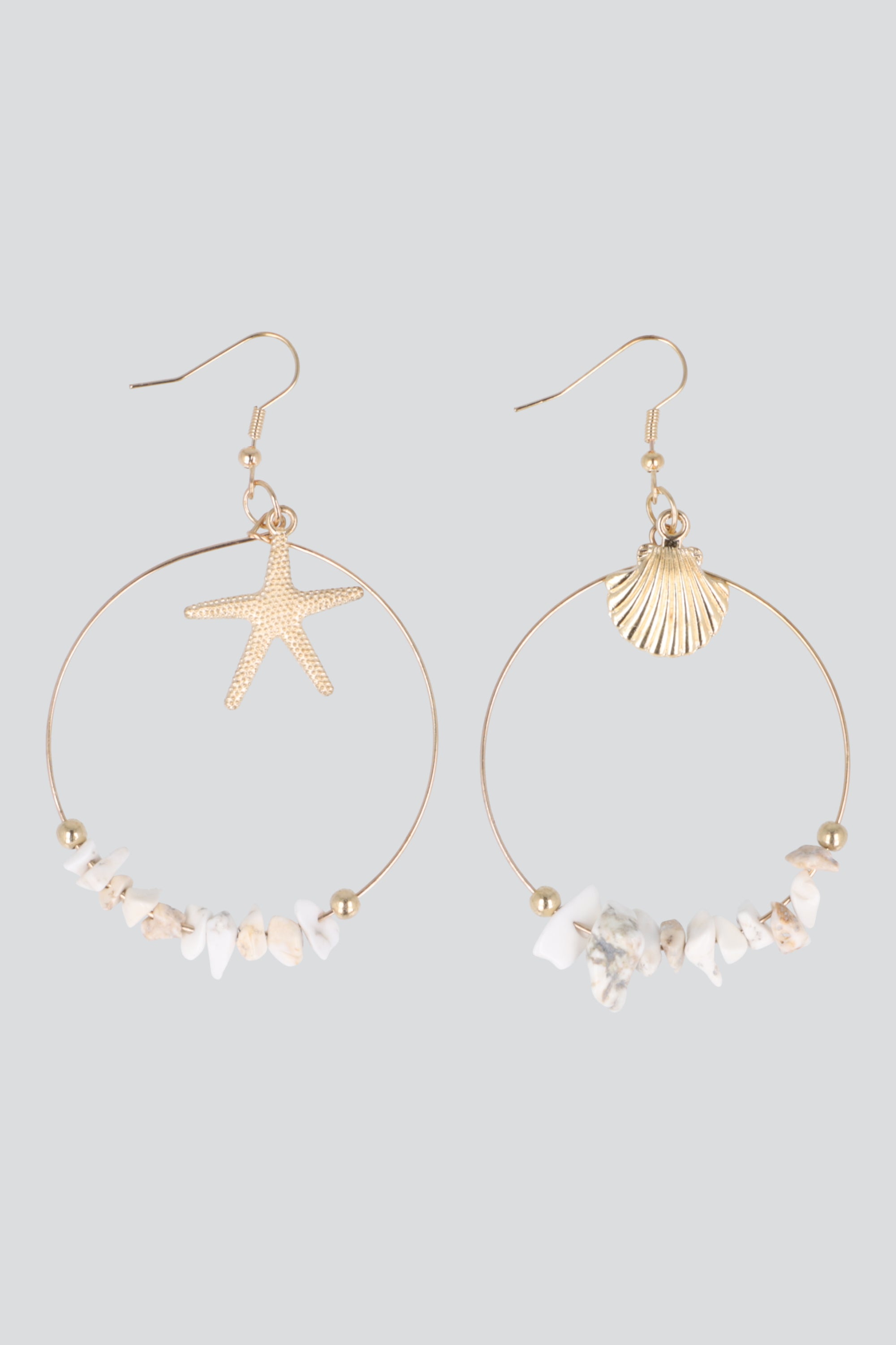 Aretes aro dije mar BLANCO