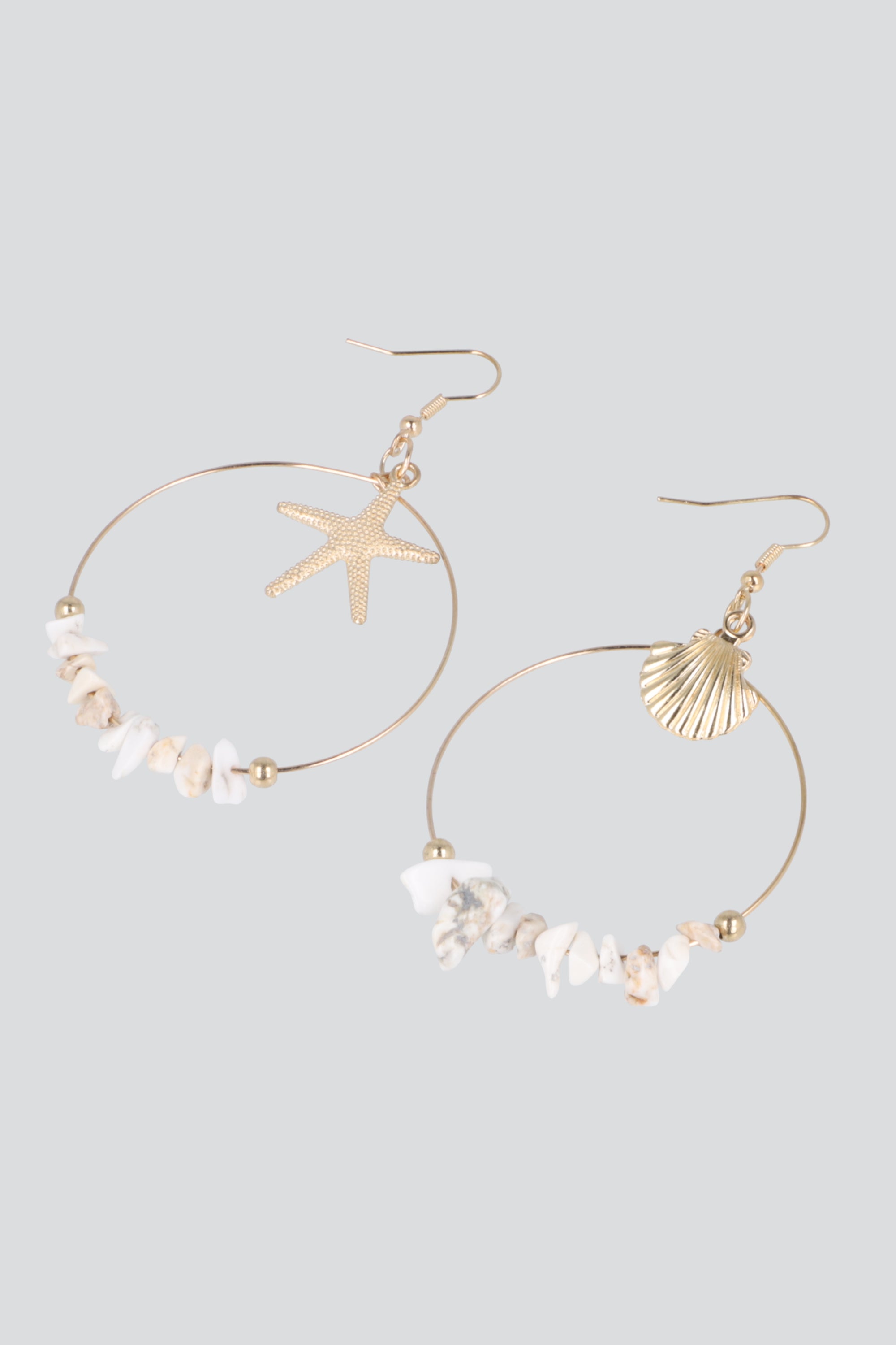 Aretes aro dije mar BLANCO