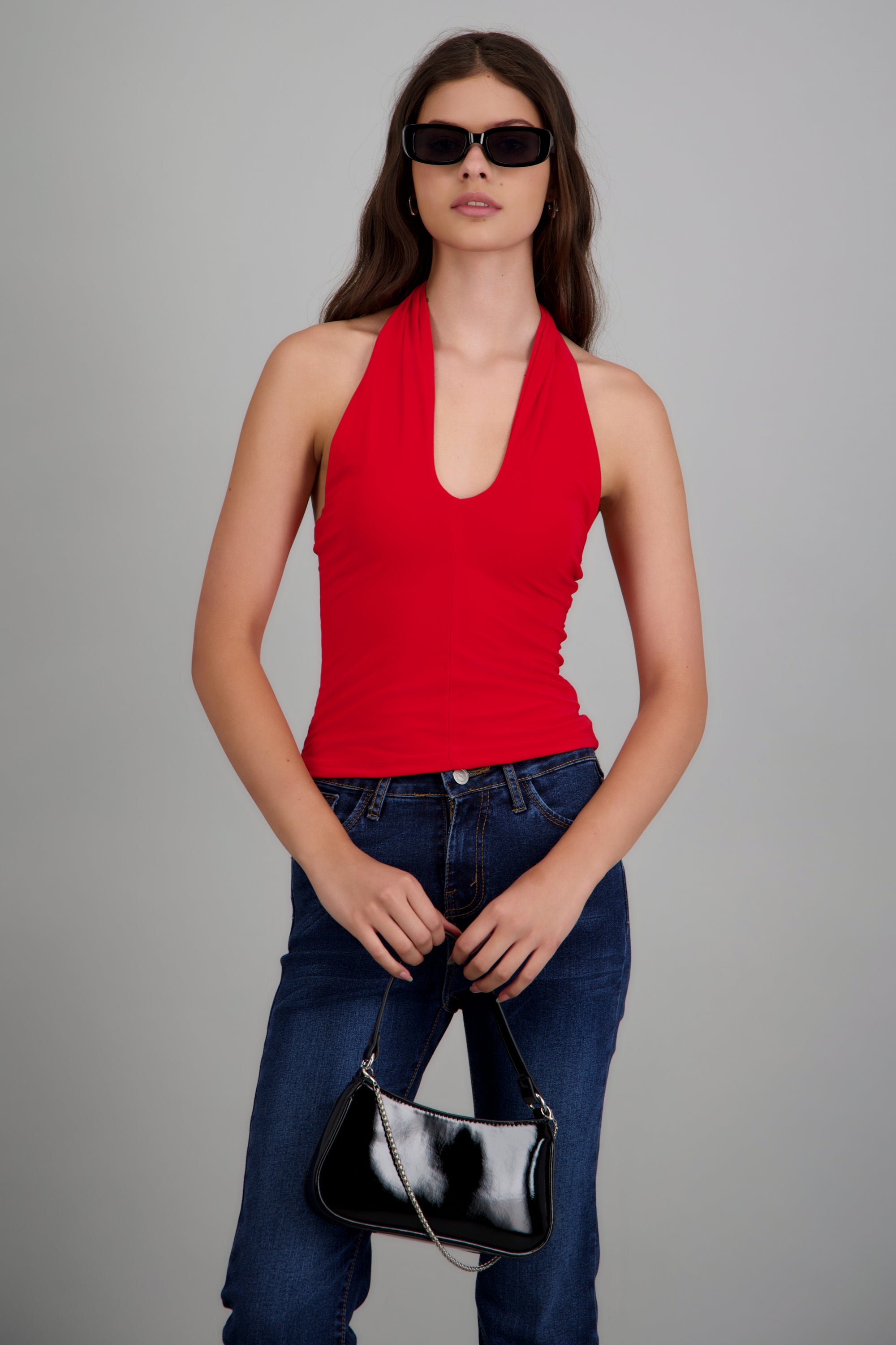Top halter cruzado ROJO