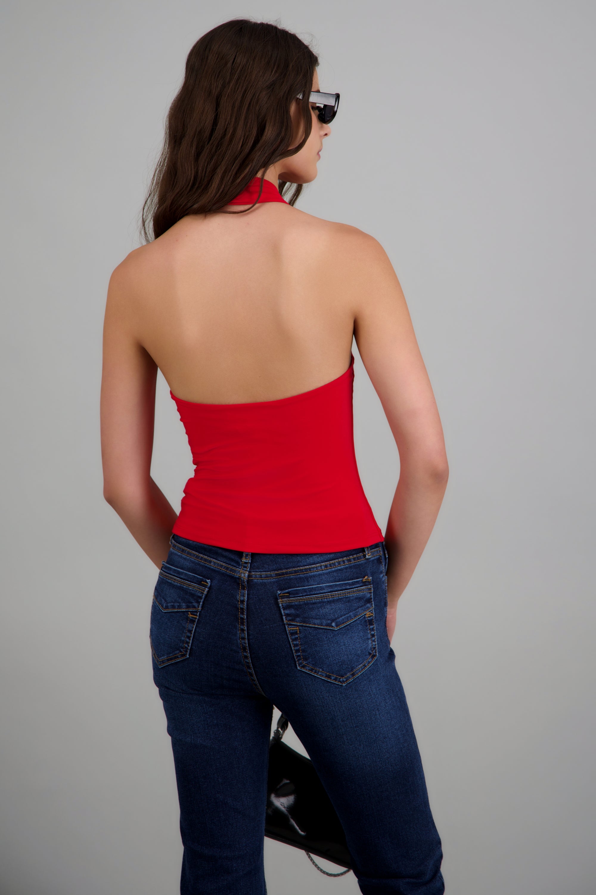 Top halter cruzado ROJO