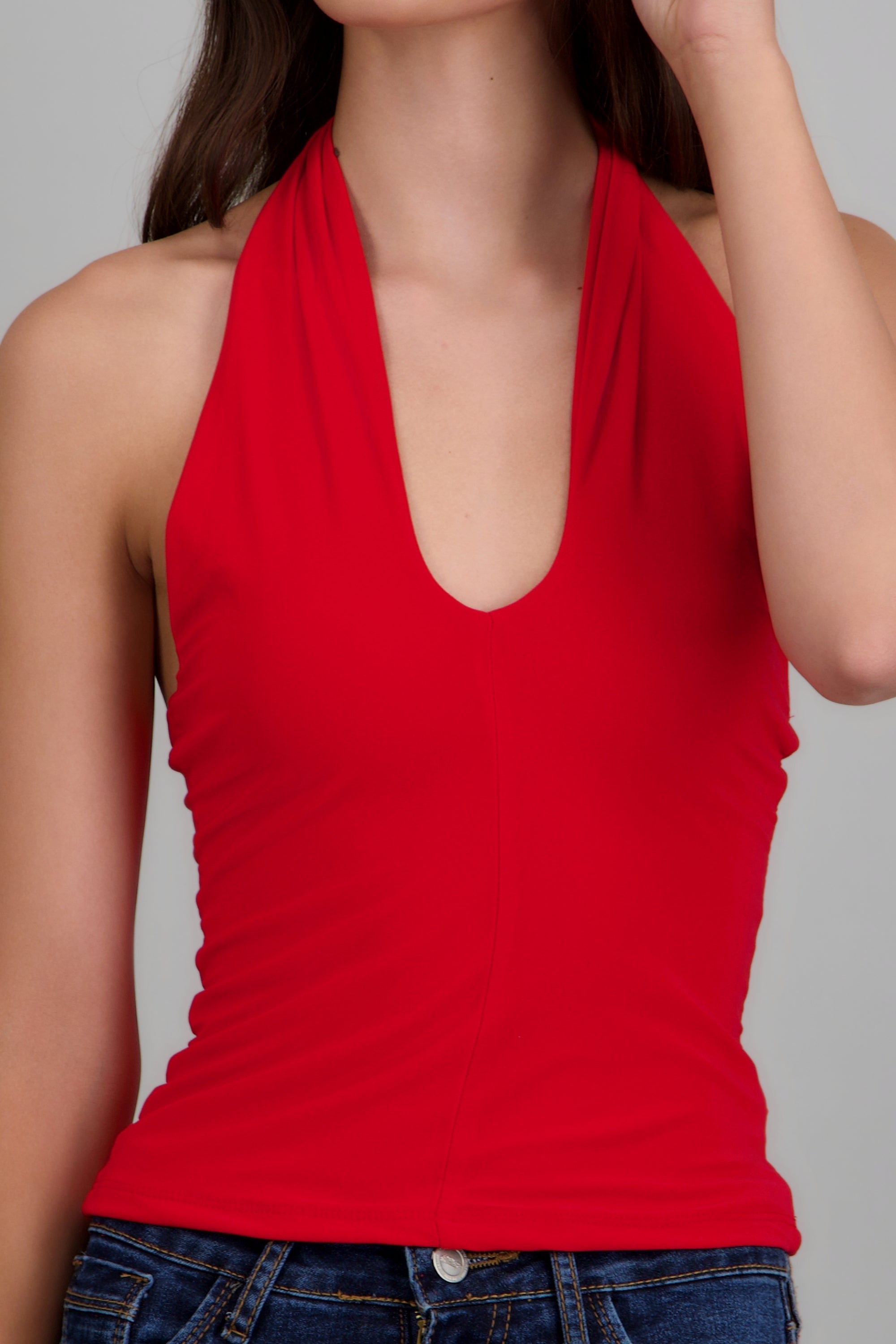 Top halter cruzado ROJO