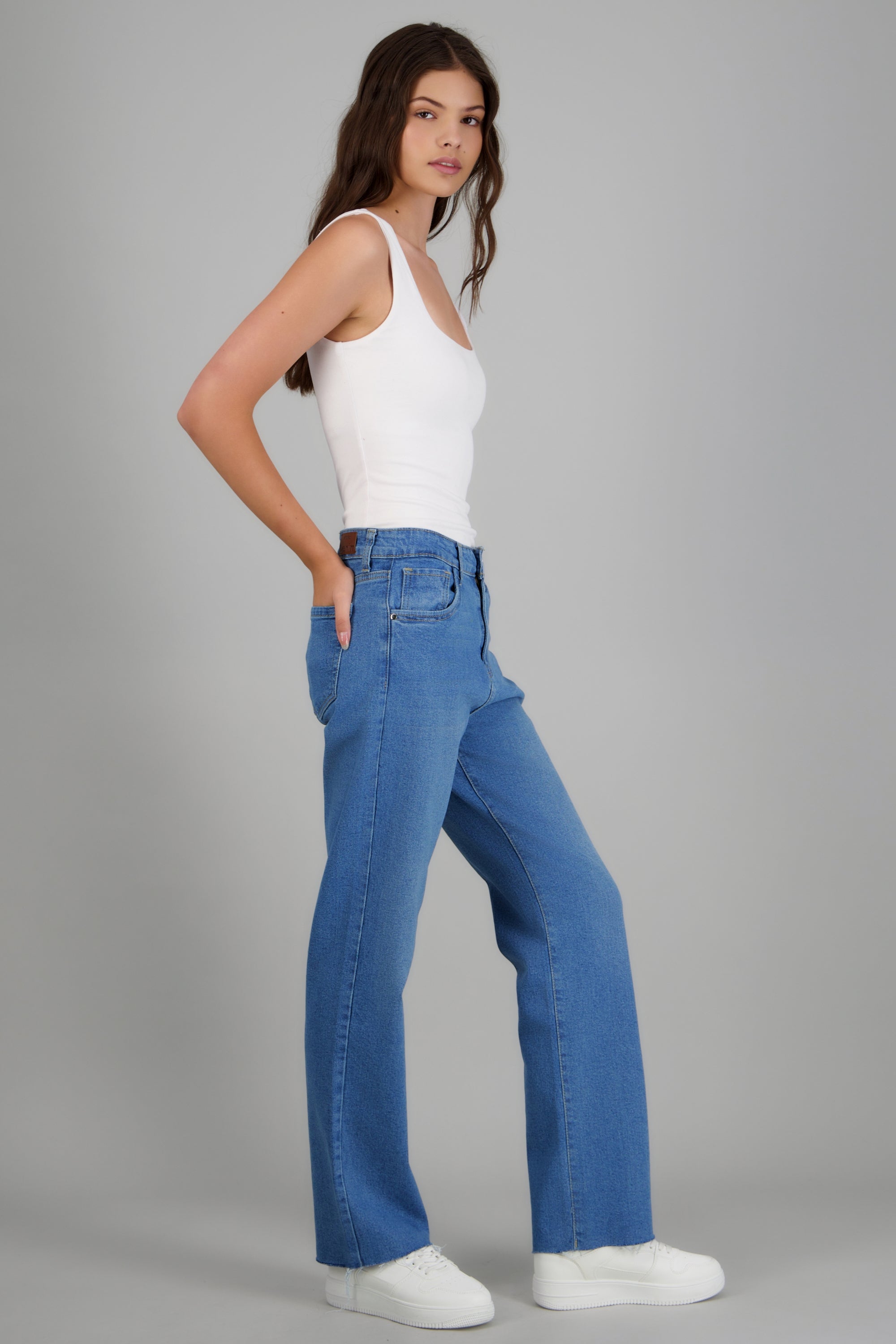 Jeans straight midrise MEDIUM WASH