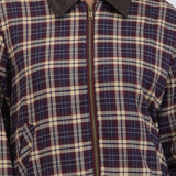 Bomber cuadros cuello PU
