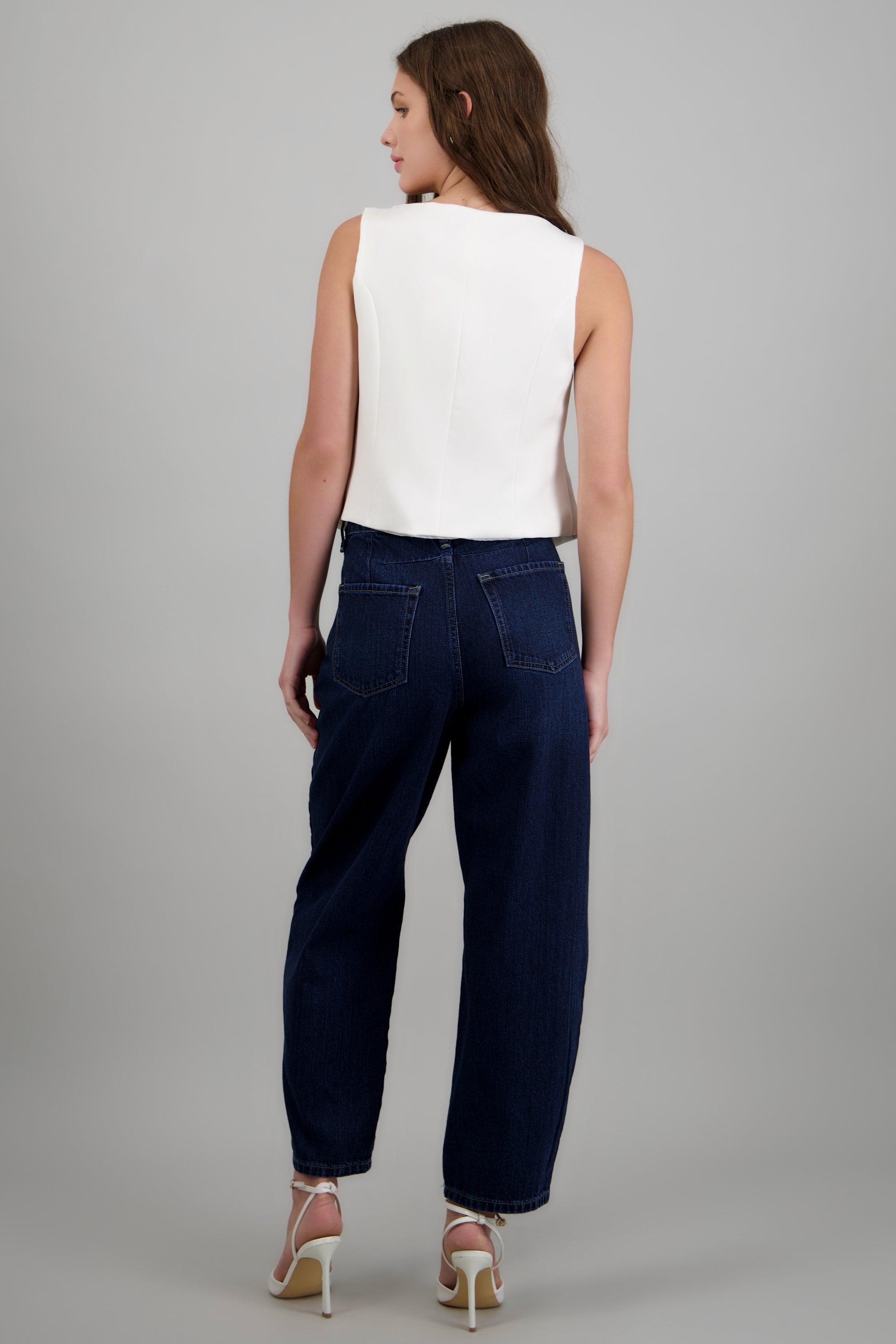 jeans wide balloon DARK WASH