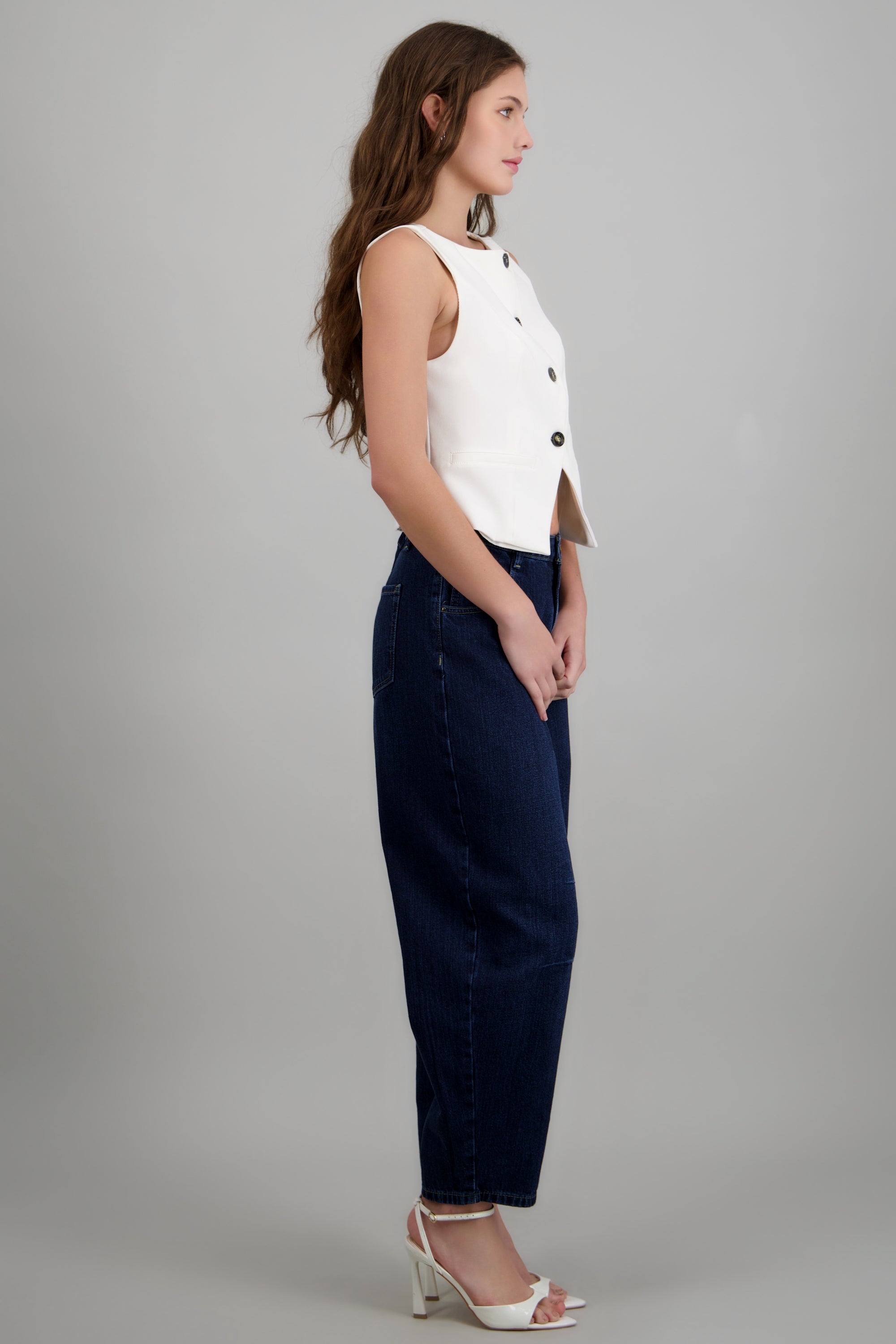 jeans wide balloon DARK WASH