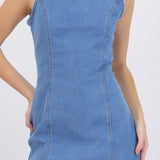 Vestido básico zipper trasero
