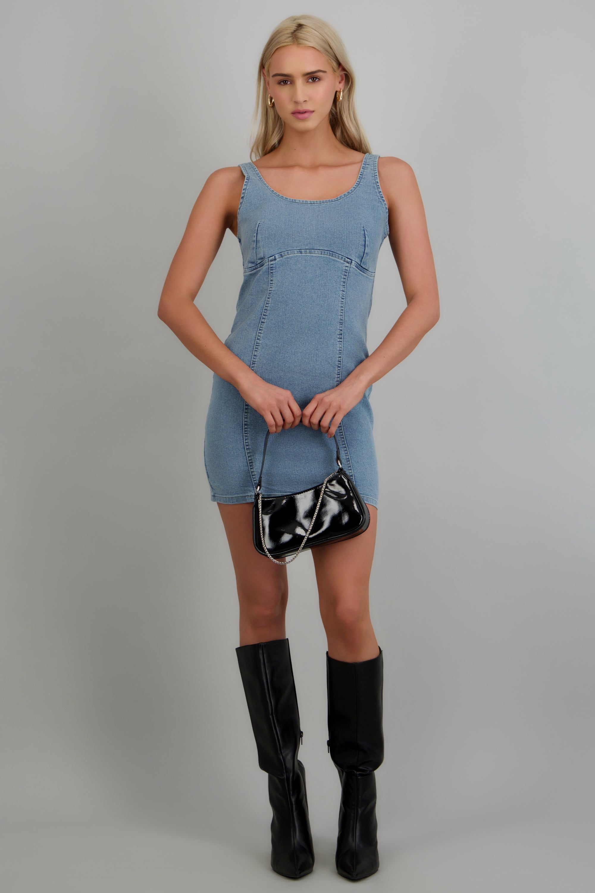 Vestido denim bodycon LIGHT WASH