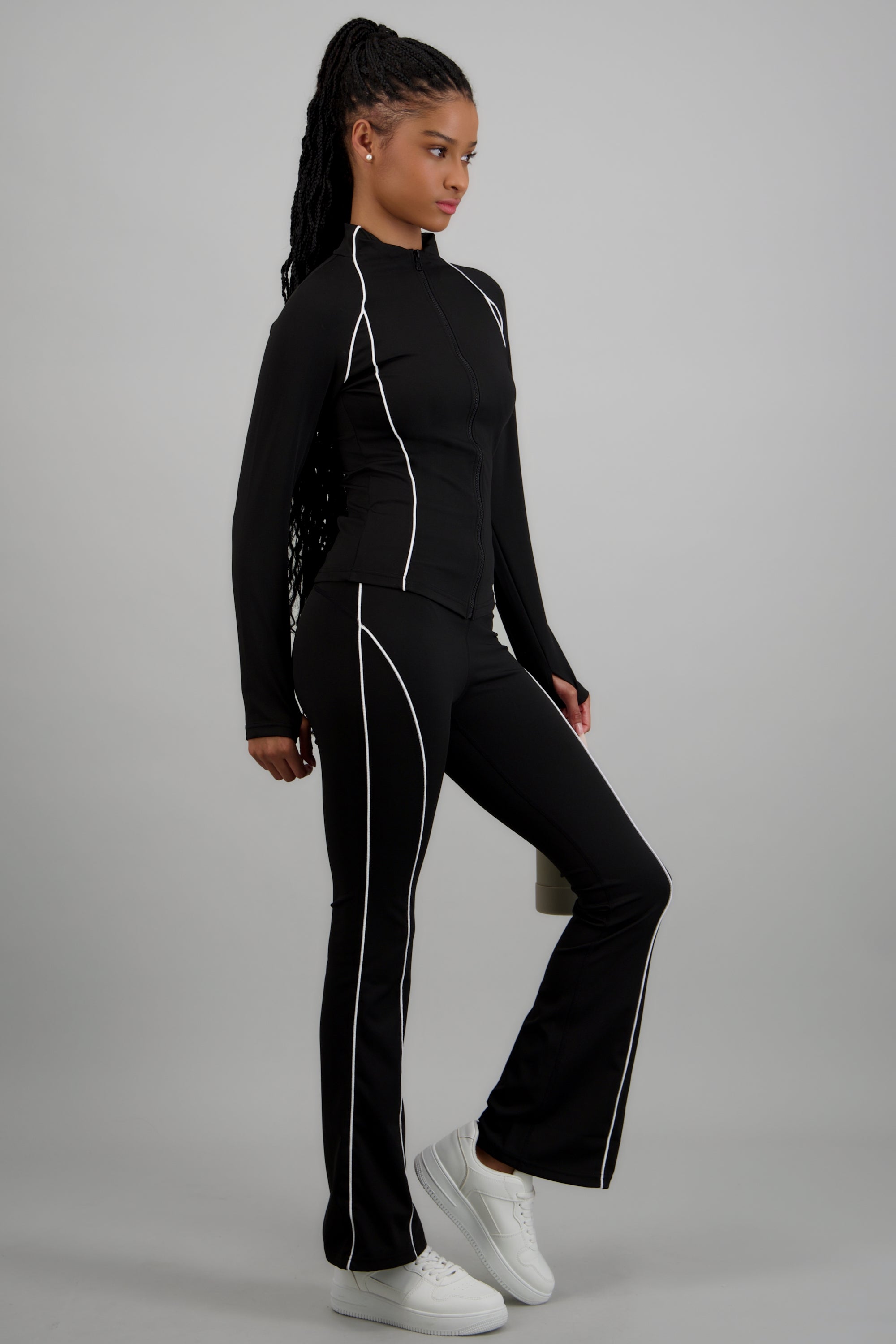 Leggings detalle contraste lisos NEGRO COMBO