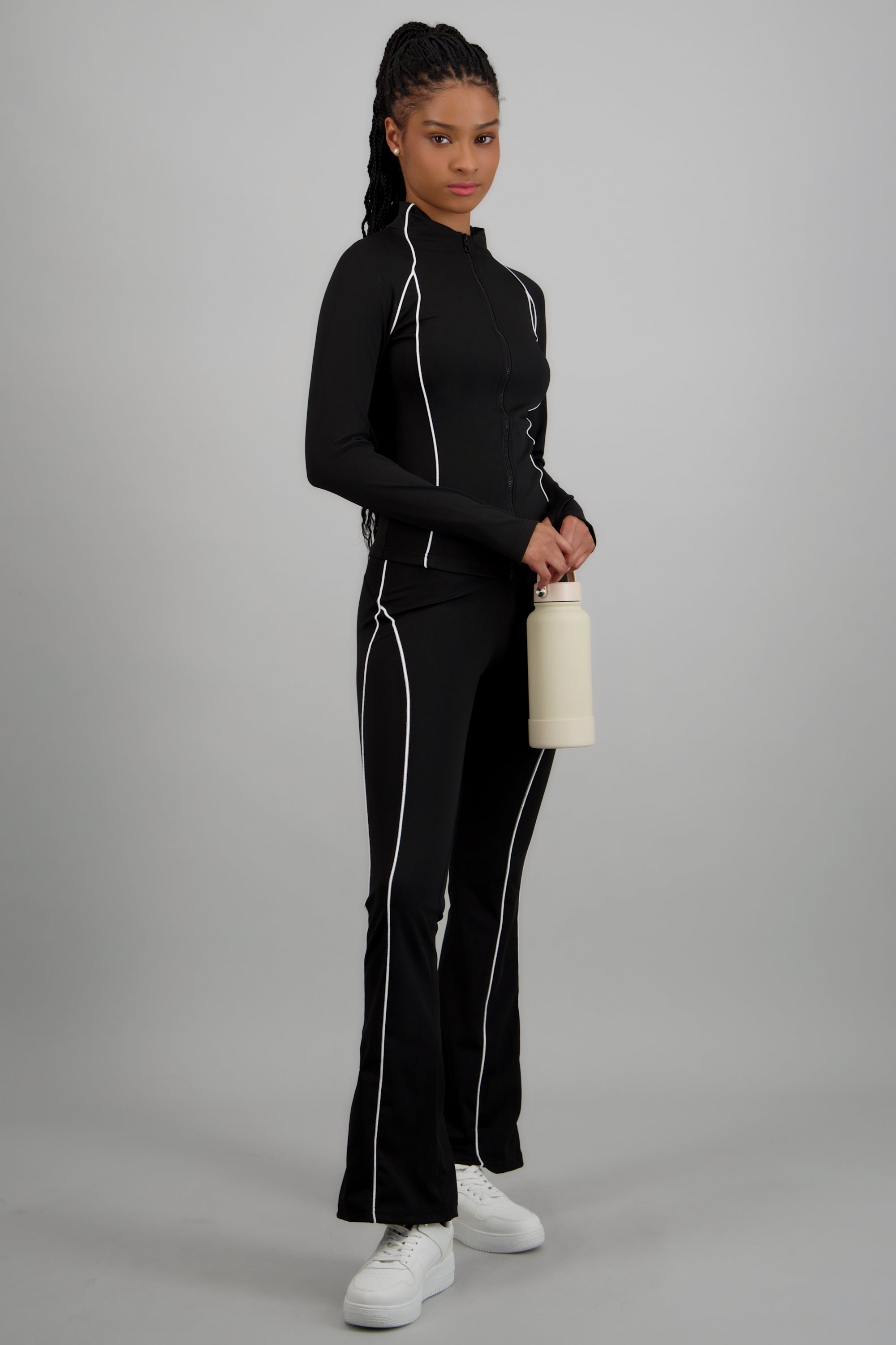 Leggings detalle contraste lisos NEGRO COMBO