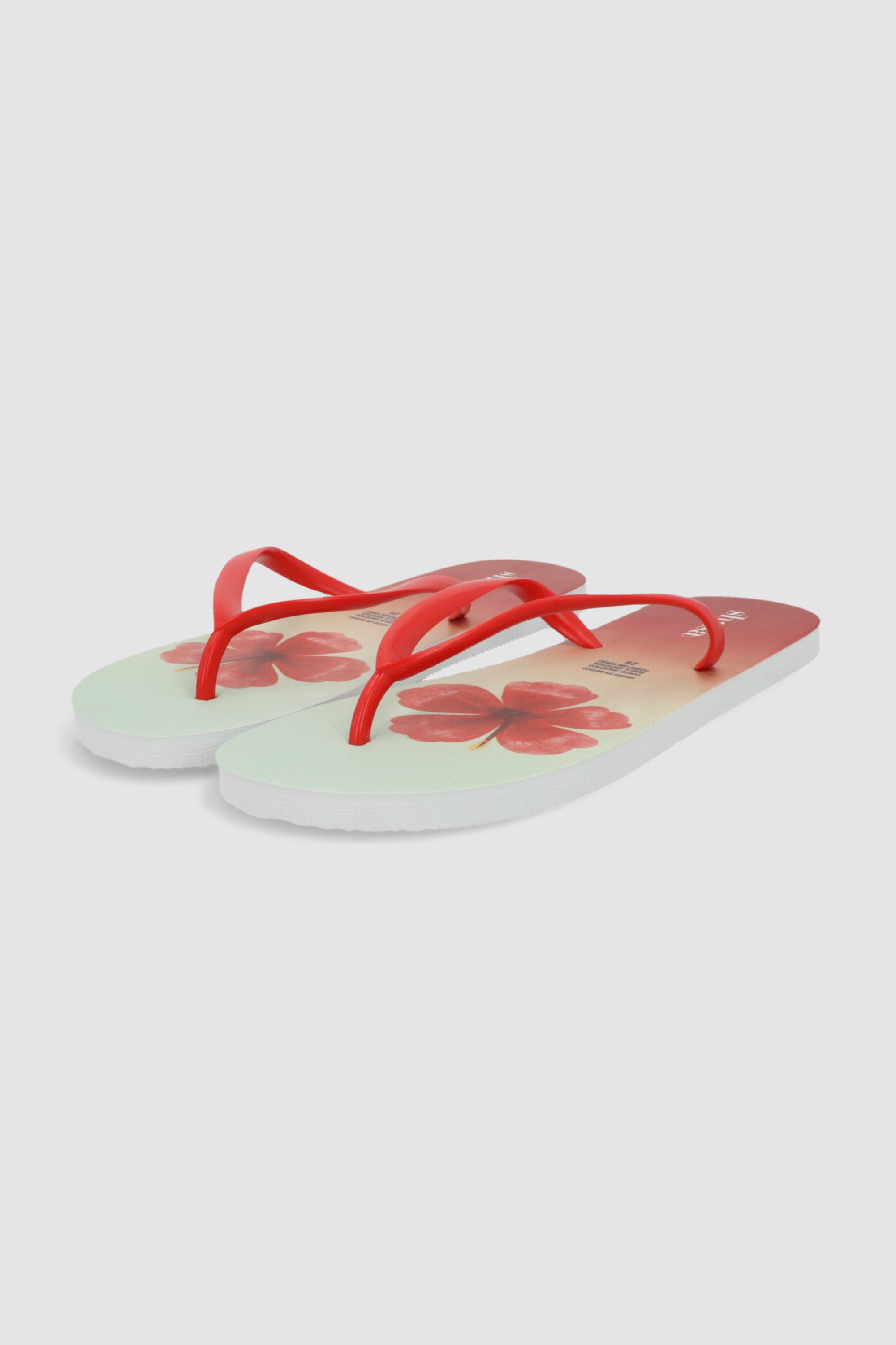 Flip flop estampado flor ROJO