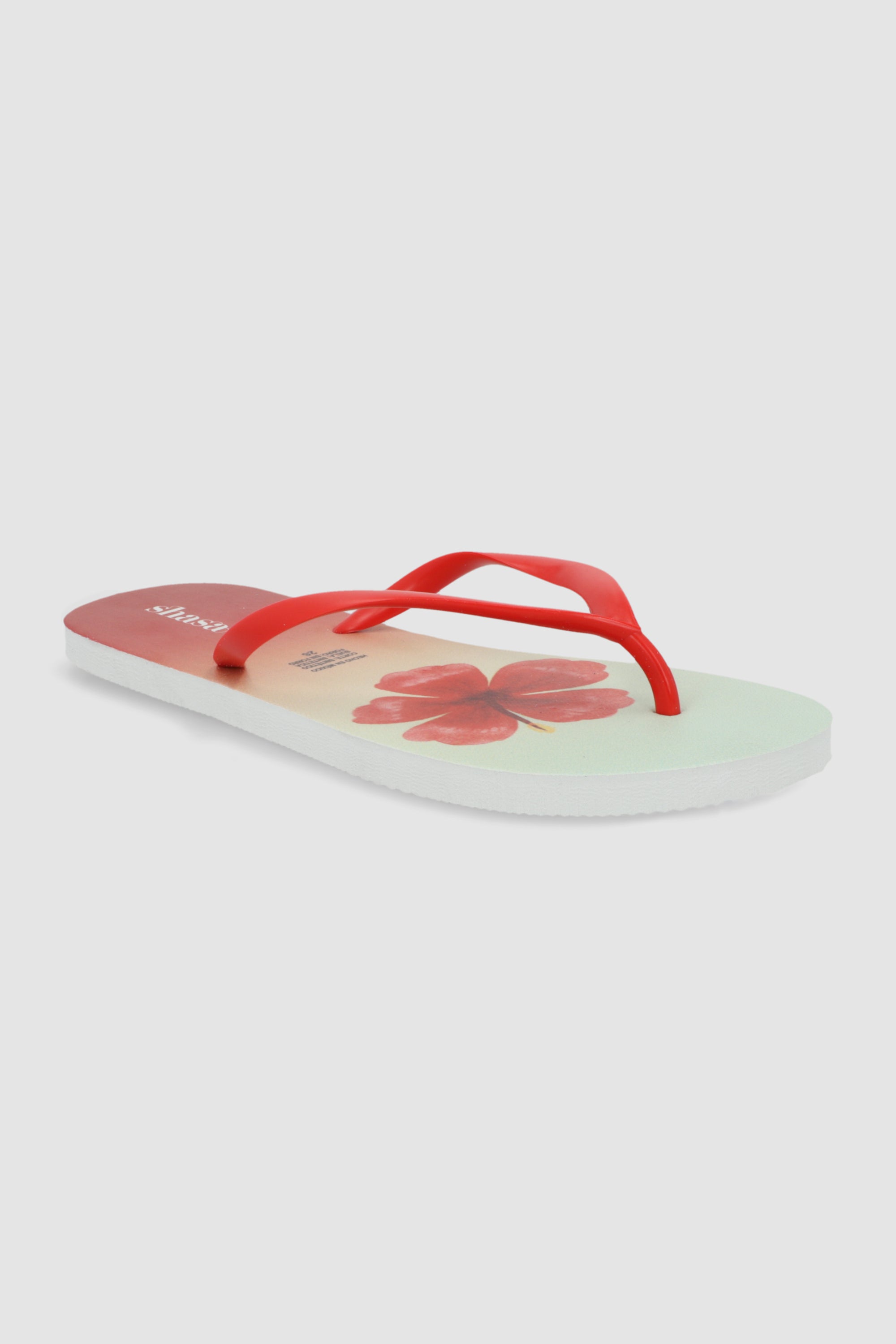 Flip flop estampado flor ROJO