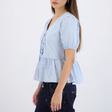 Blusa manga corta detalle moños