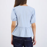 Blusa manga corta detalle moños