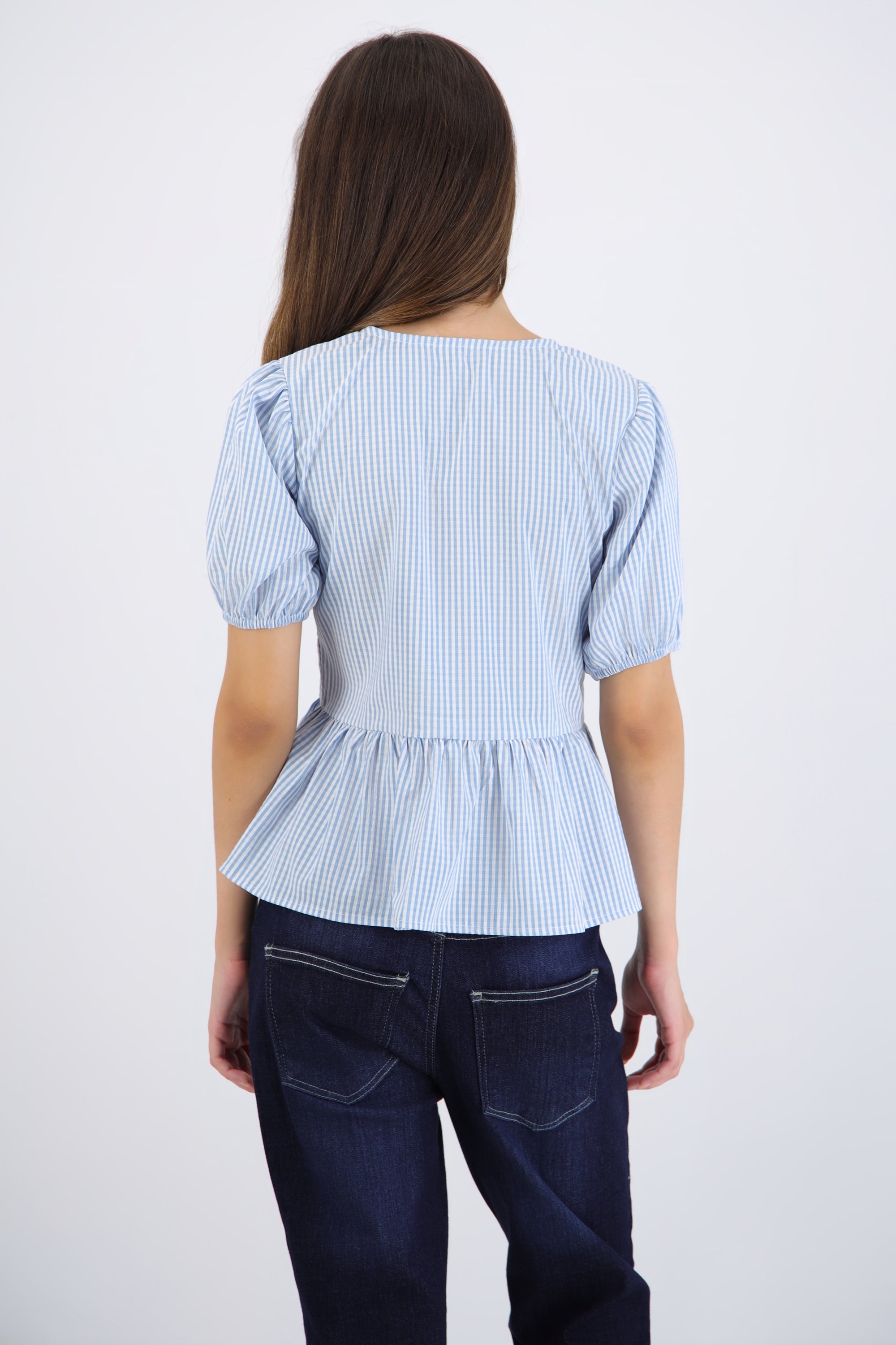 Blusa manga corta detalle moños