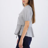 Blusa manga corta detalle moños