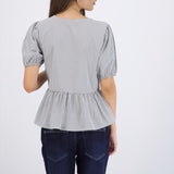 Blusa manga corta detalle moños