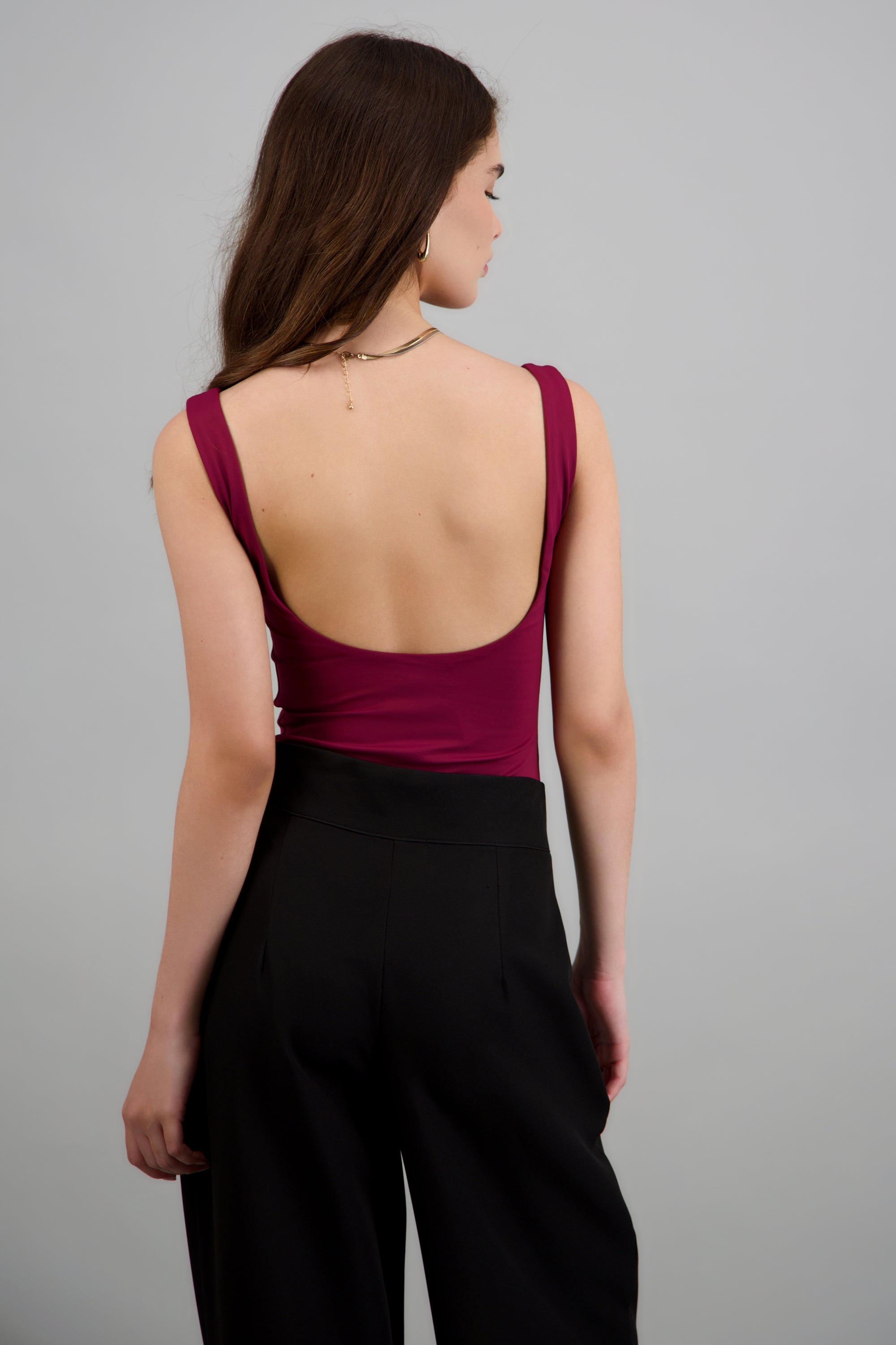 bodysuit escote cuadrado VINO