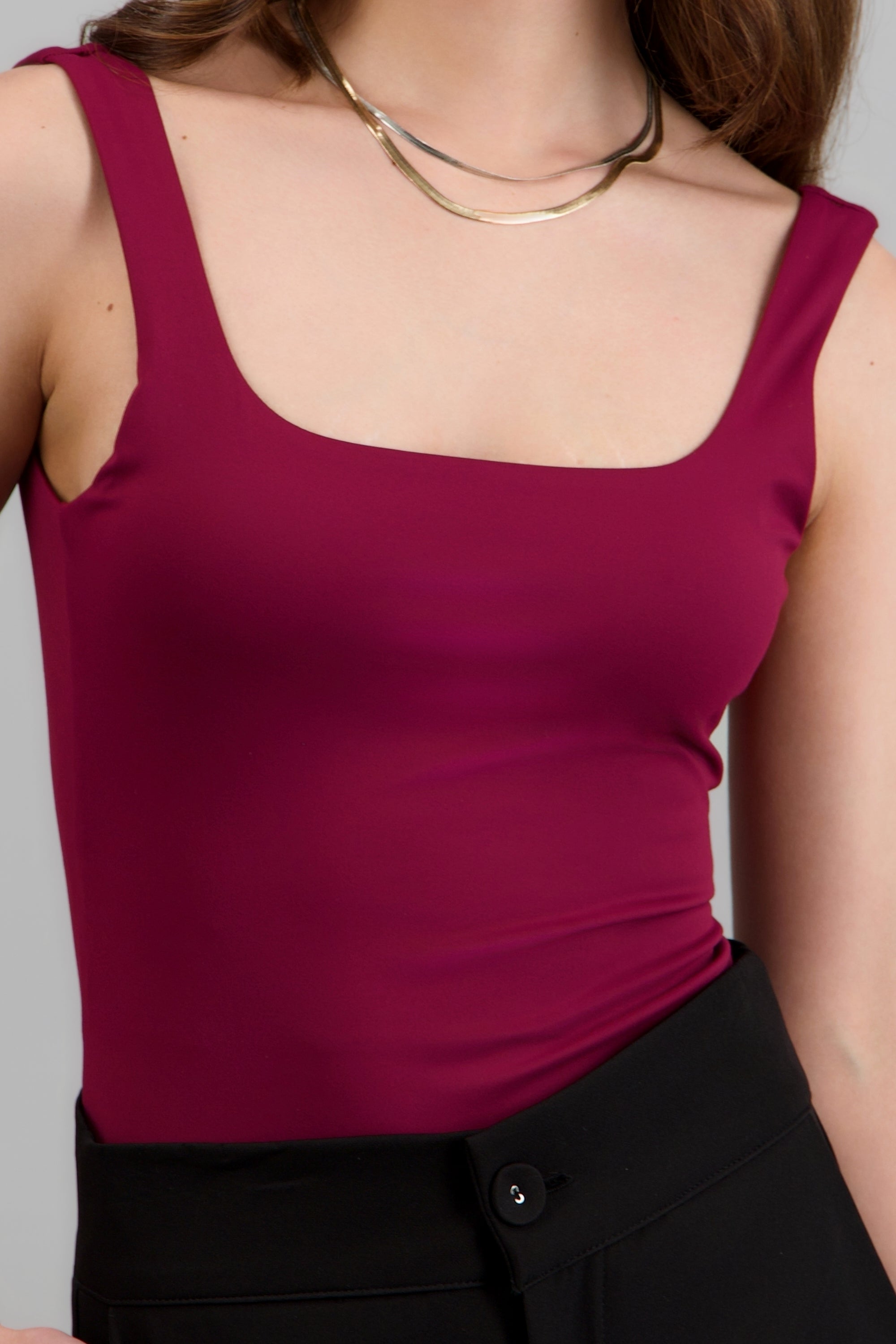 bodysuit escote cuadrado VINO