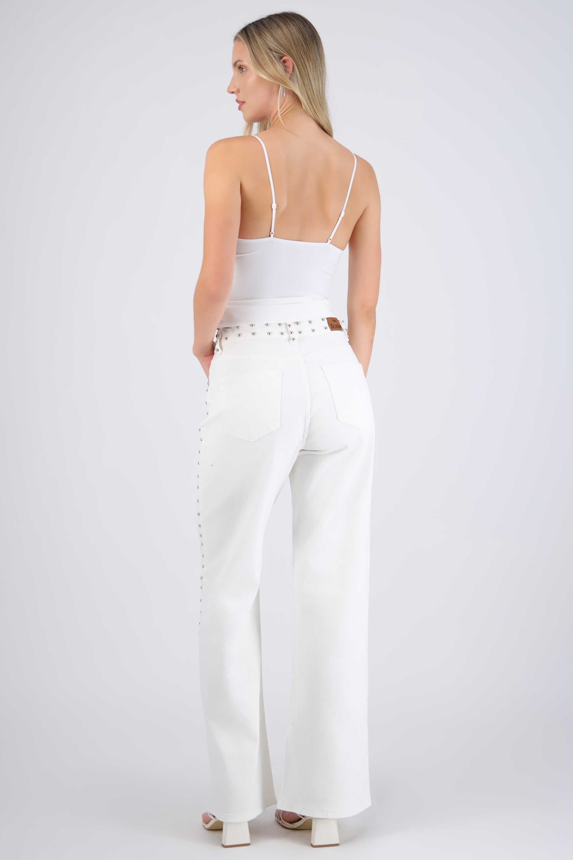 Jeans wide leg estoperoles