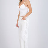 Jeans wide leg estoperoles