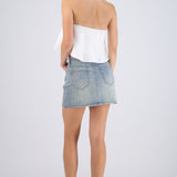 Falda mini denim cristales