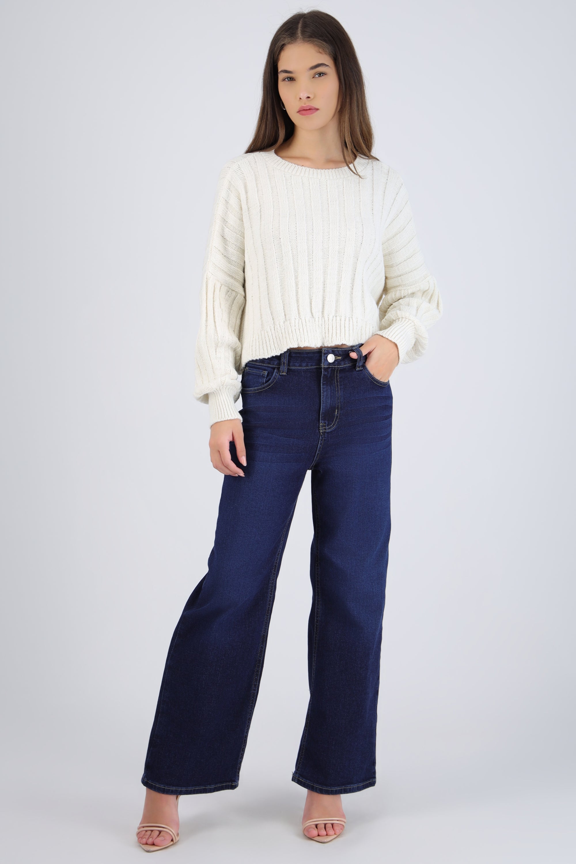Jeans wide leg rectos