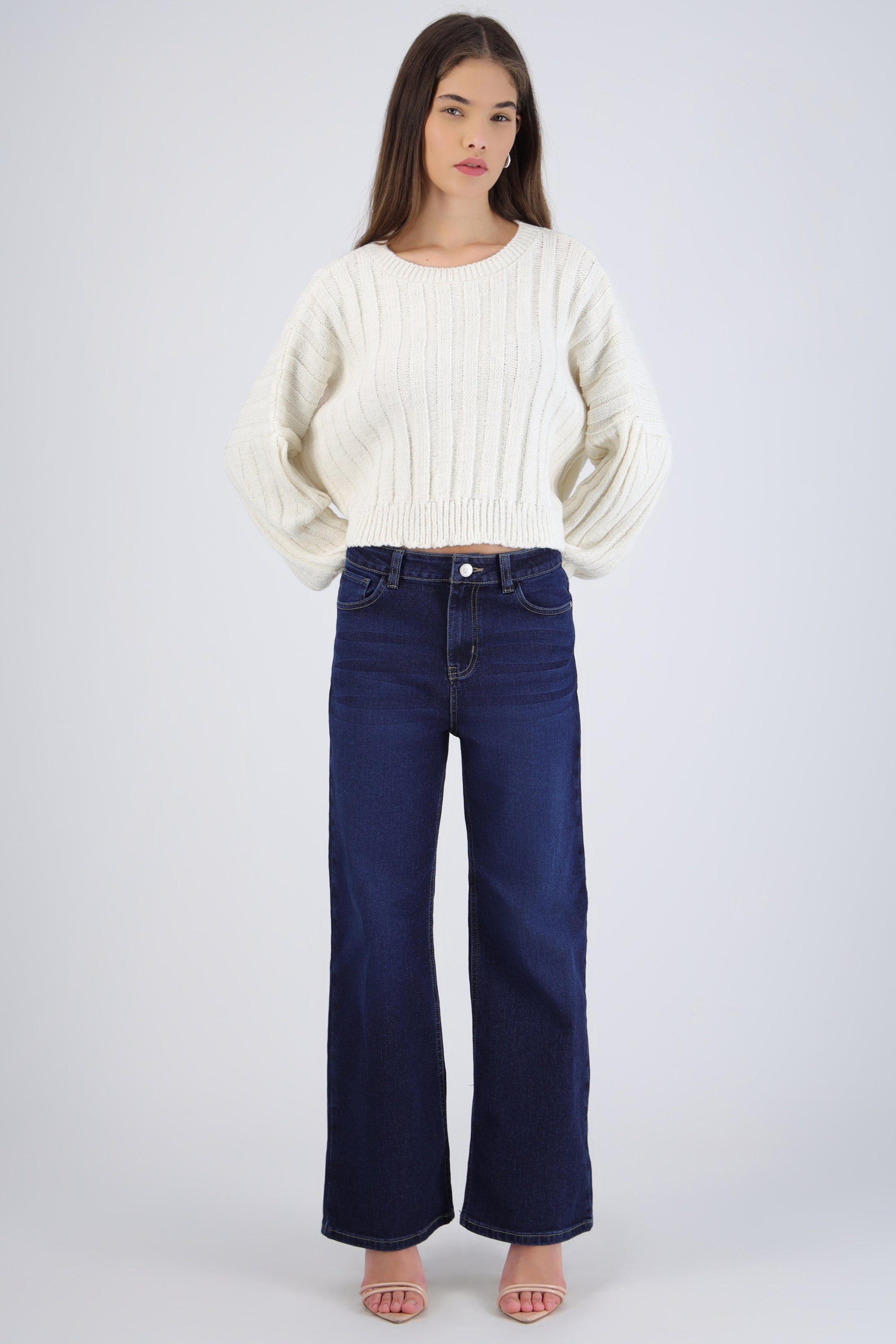 Jeans wide leg rectos
